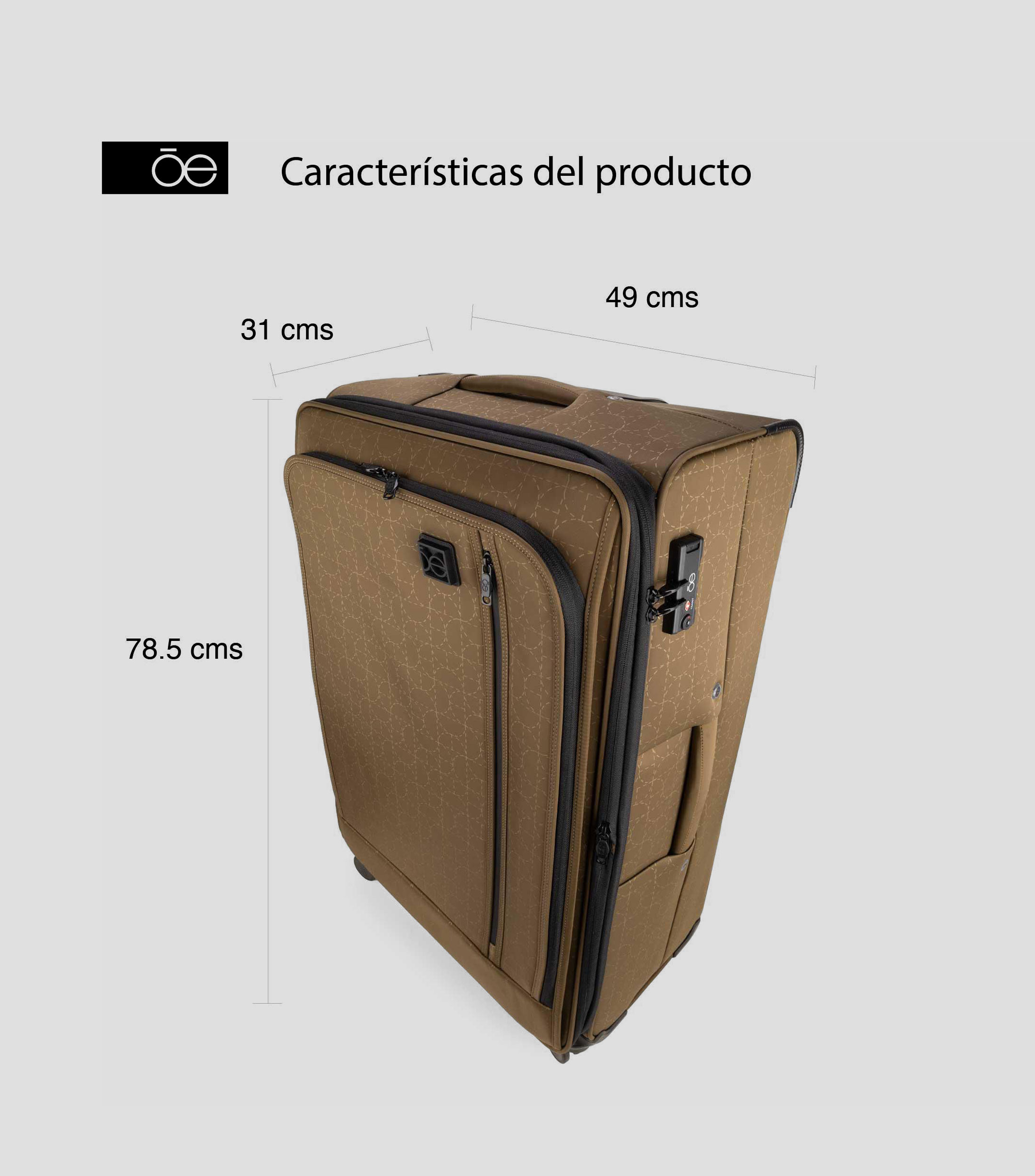 Maleta de Viaje 25 kg Verde Olivo