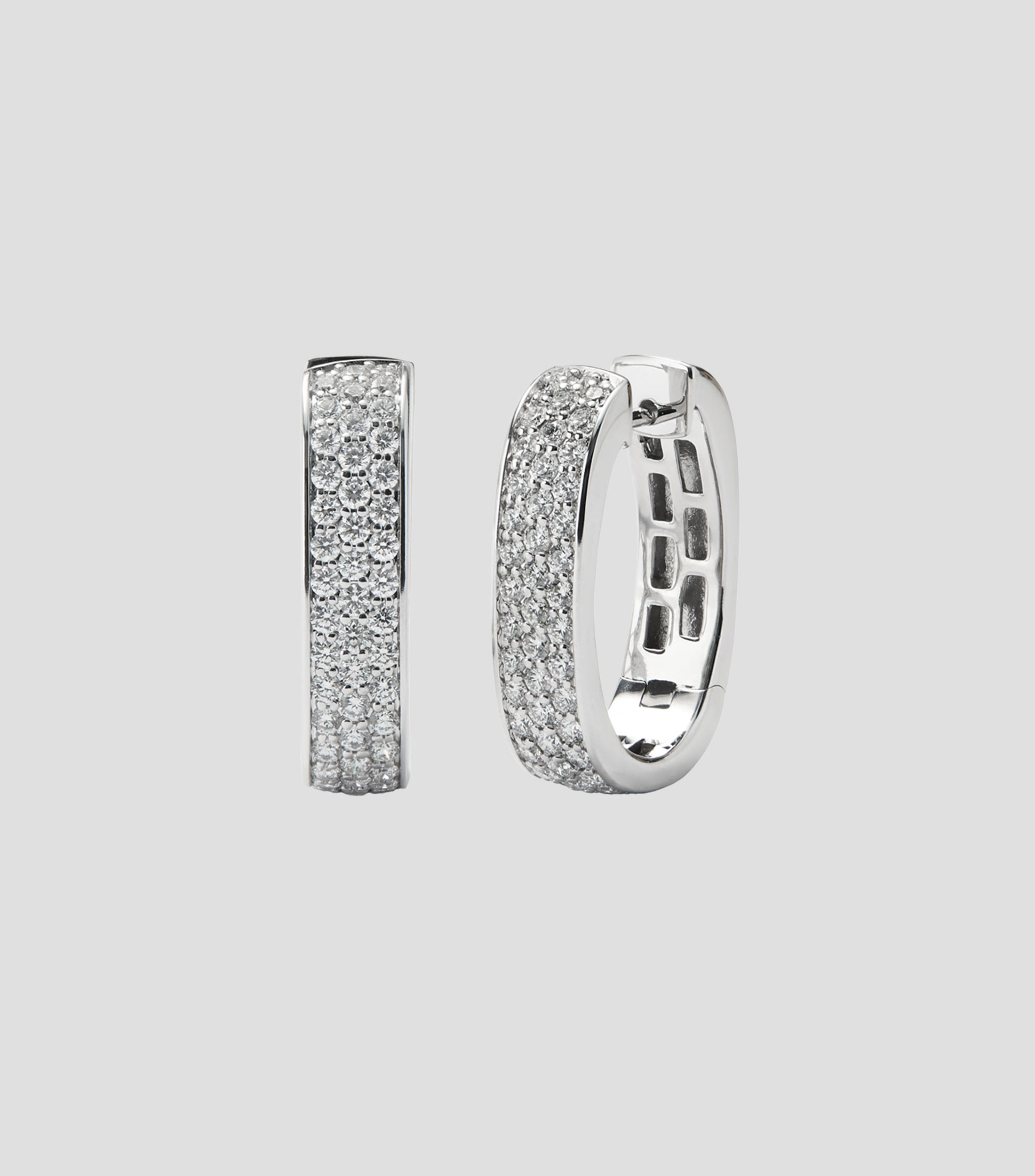 Aretes en oro blanco de 18 kilates con diamantes Grace Mujer