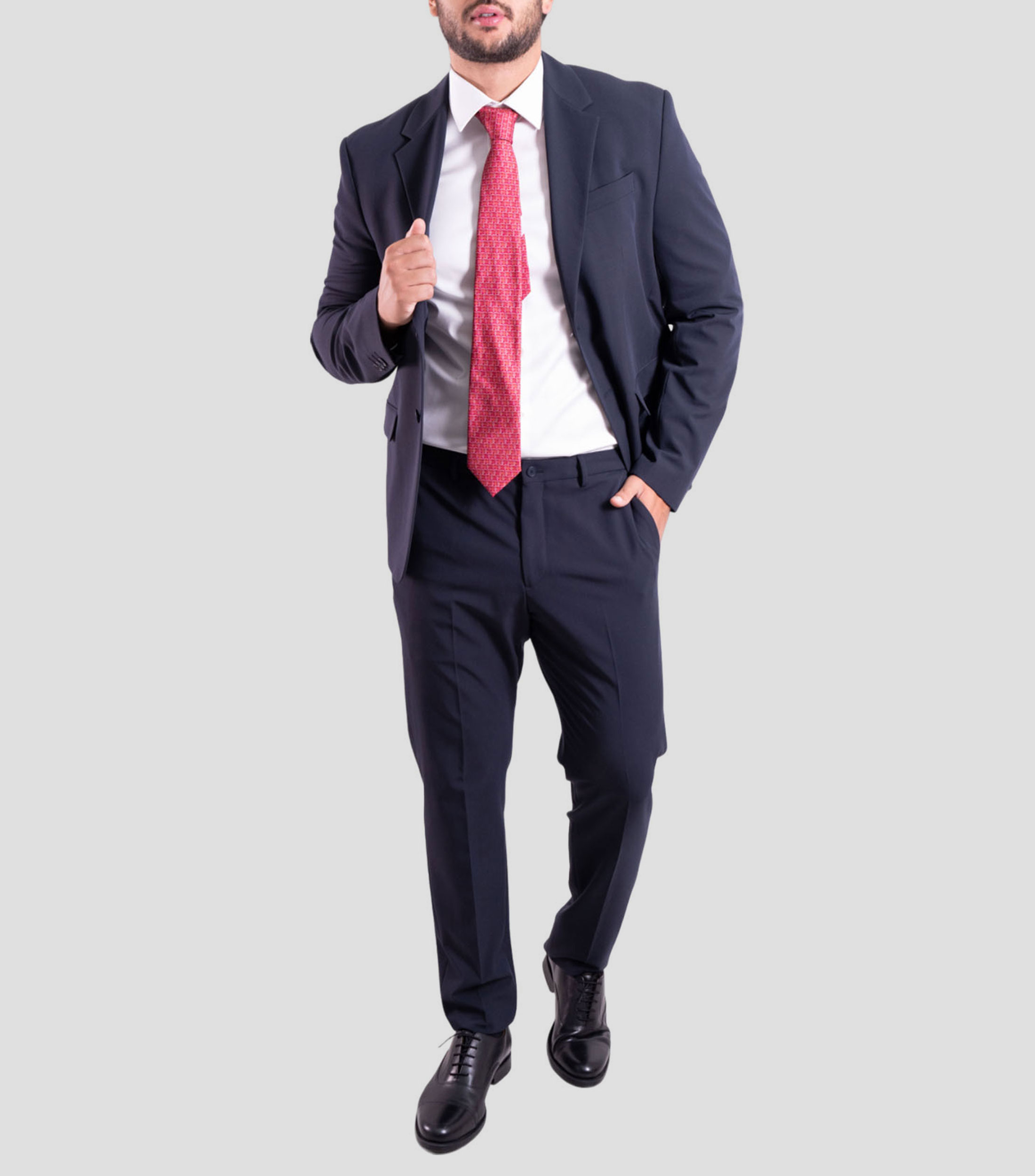 Corbata ancha en seda rojo cereza Maíz