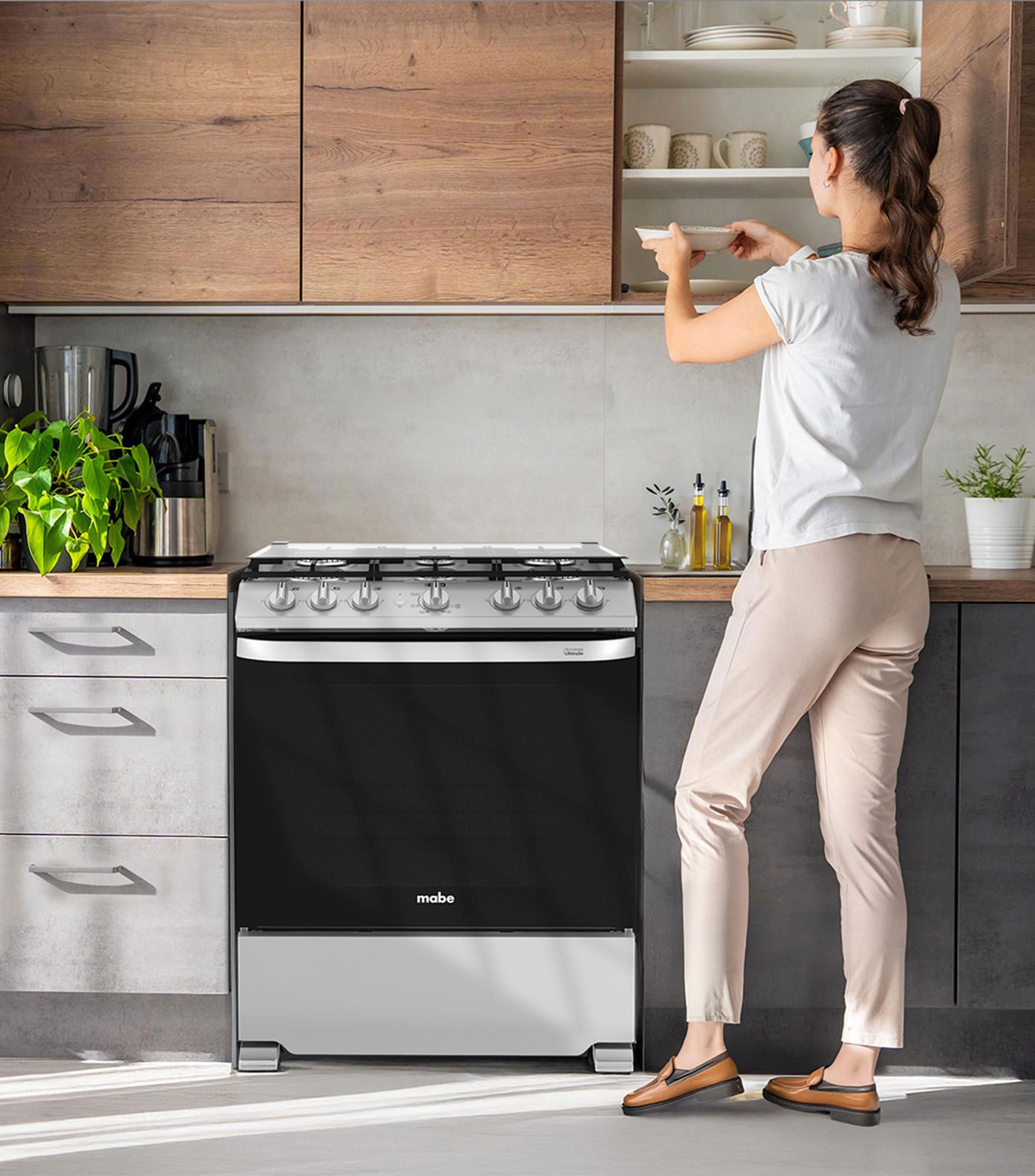 Estufa de Piso Halia Air Fry de Gas LP 30