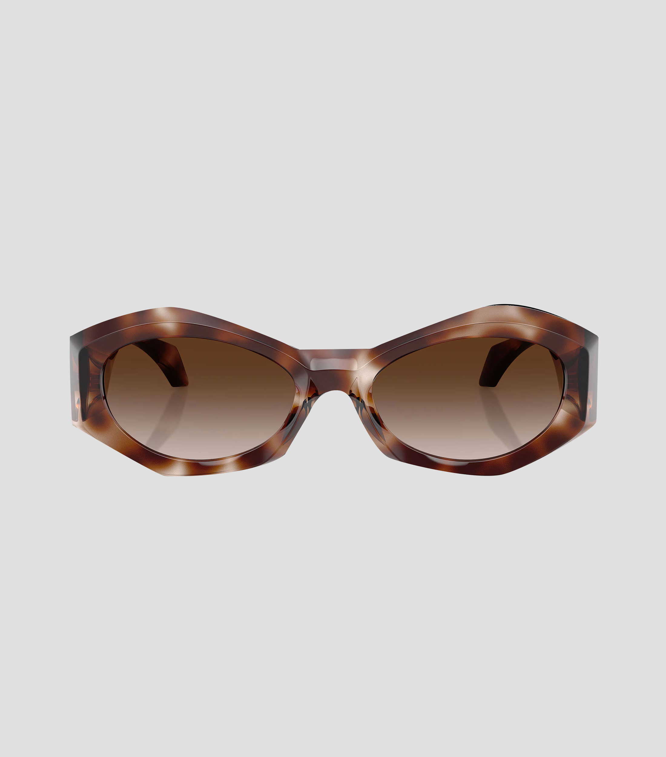 Lentes de sol ovalados carey Mujer
