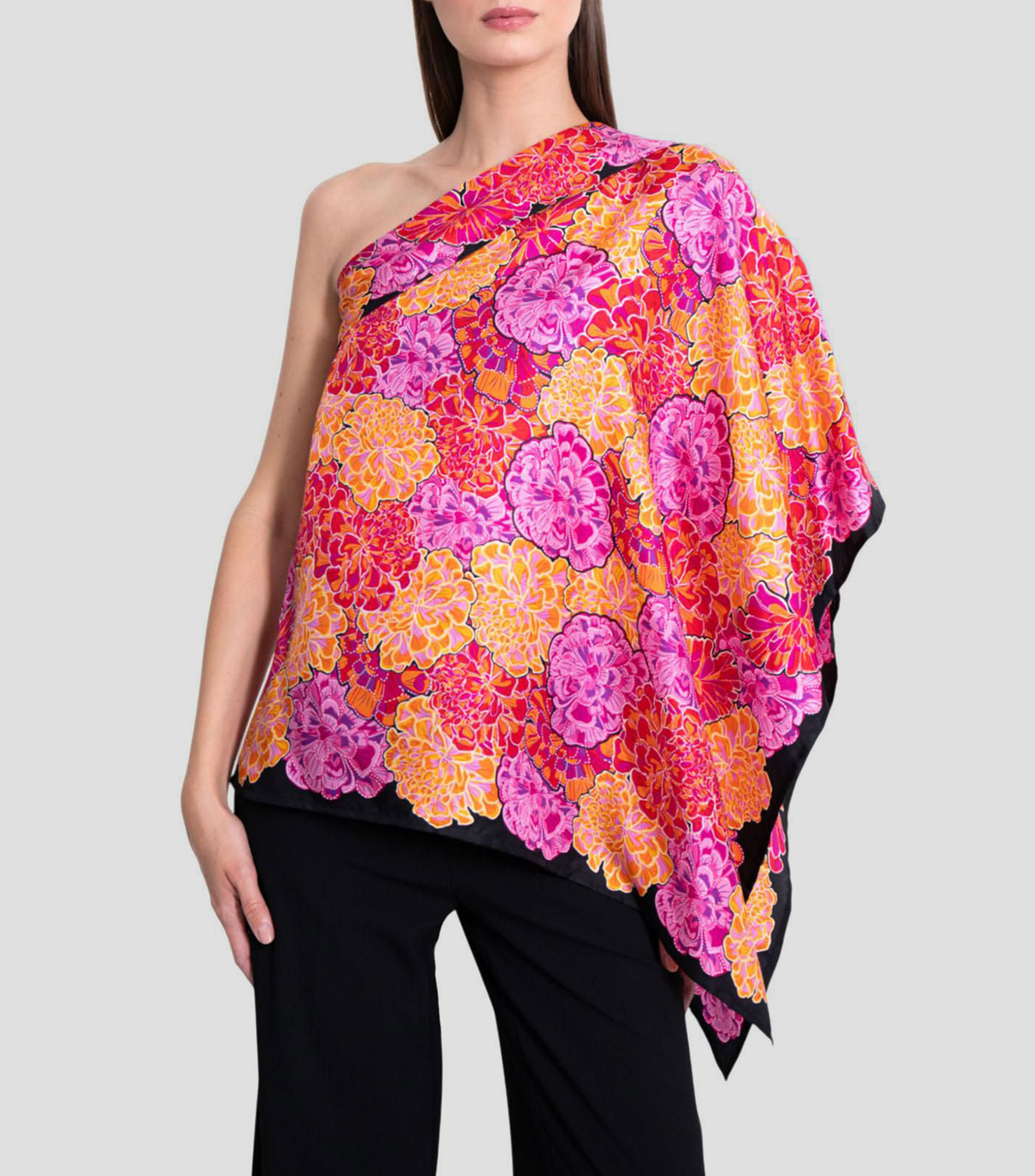 Poncho estampado Mujer