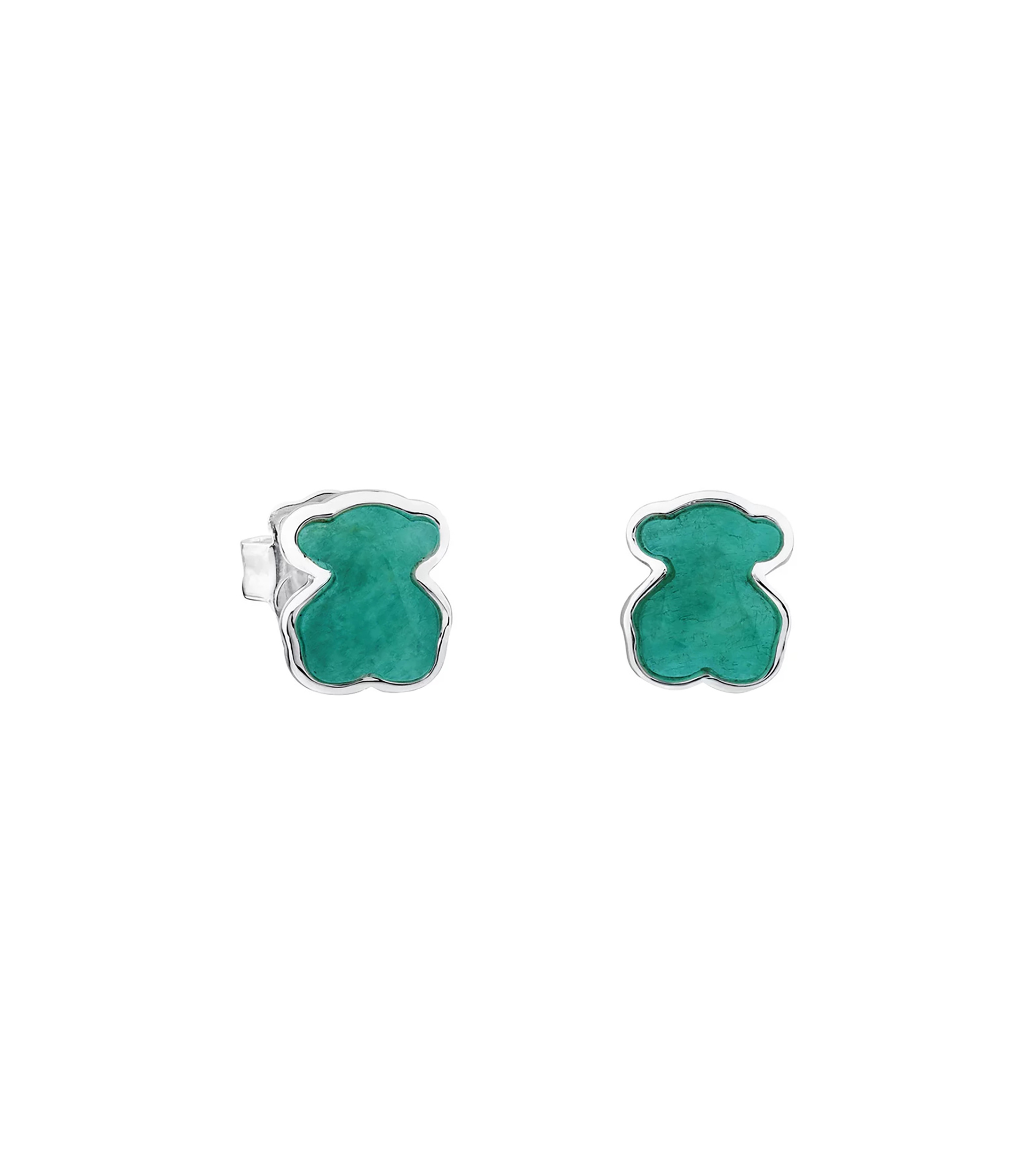 Aretes en plata con amazonita Mujer