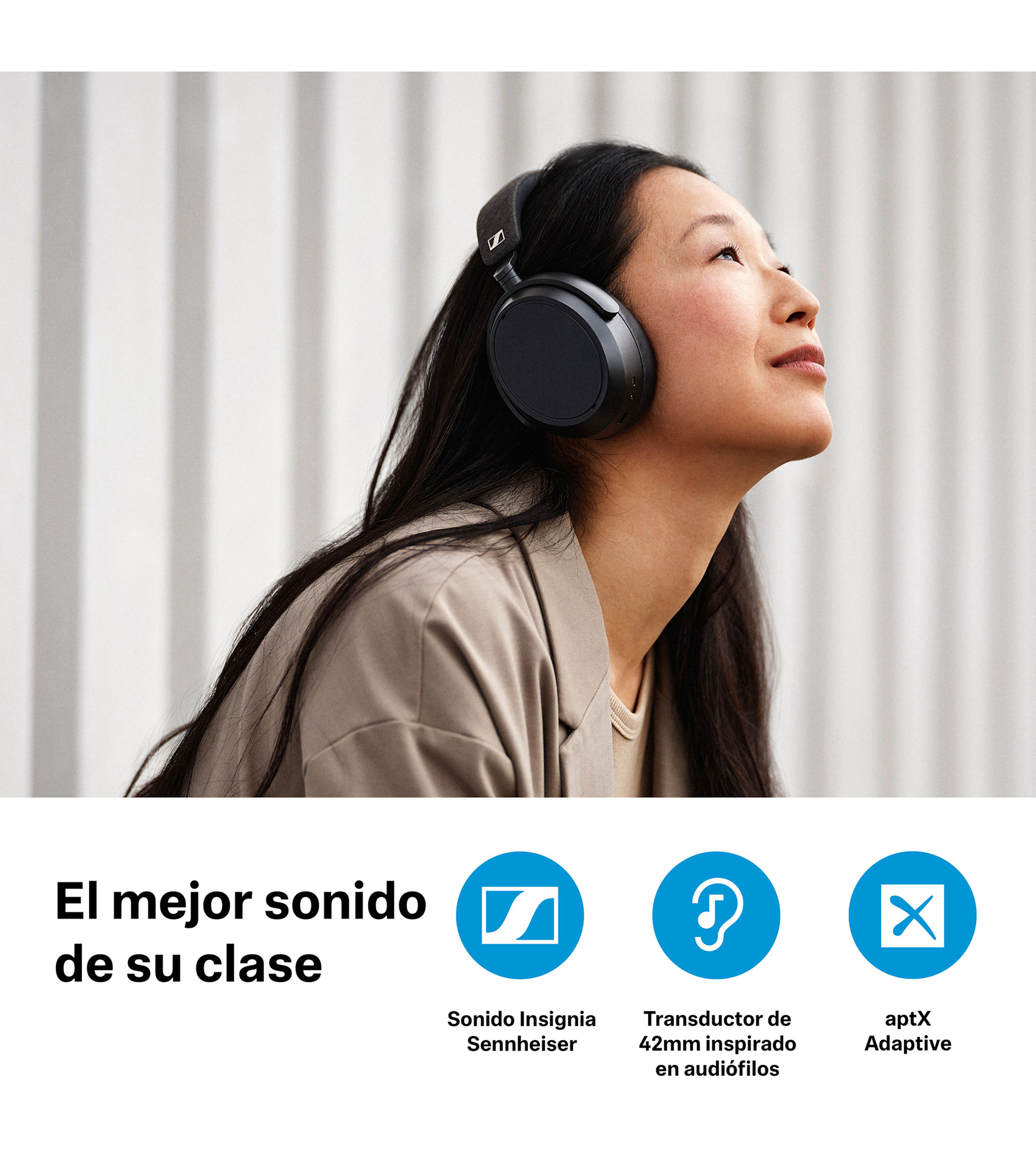 Audifonos inalambricos Bluetooth Momentum W 4 Negro