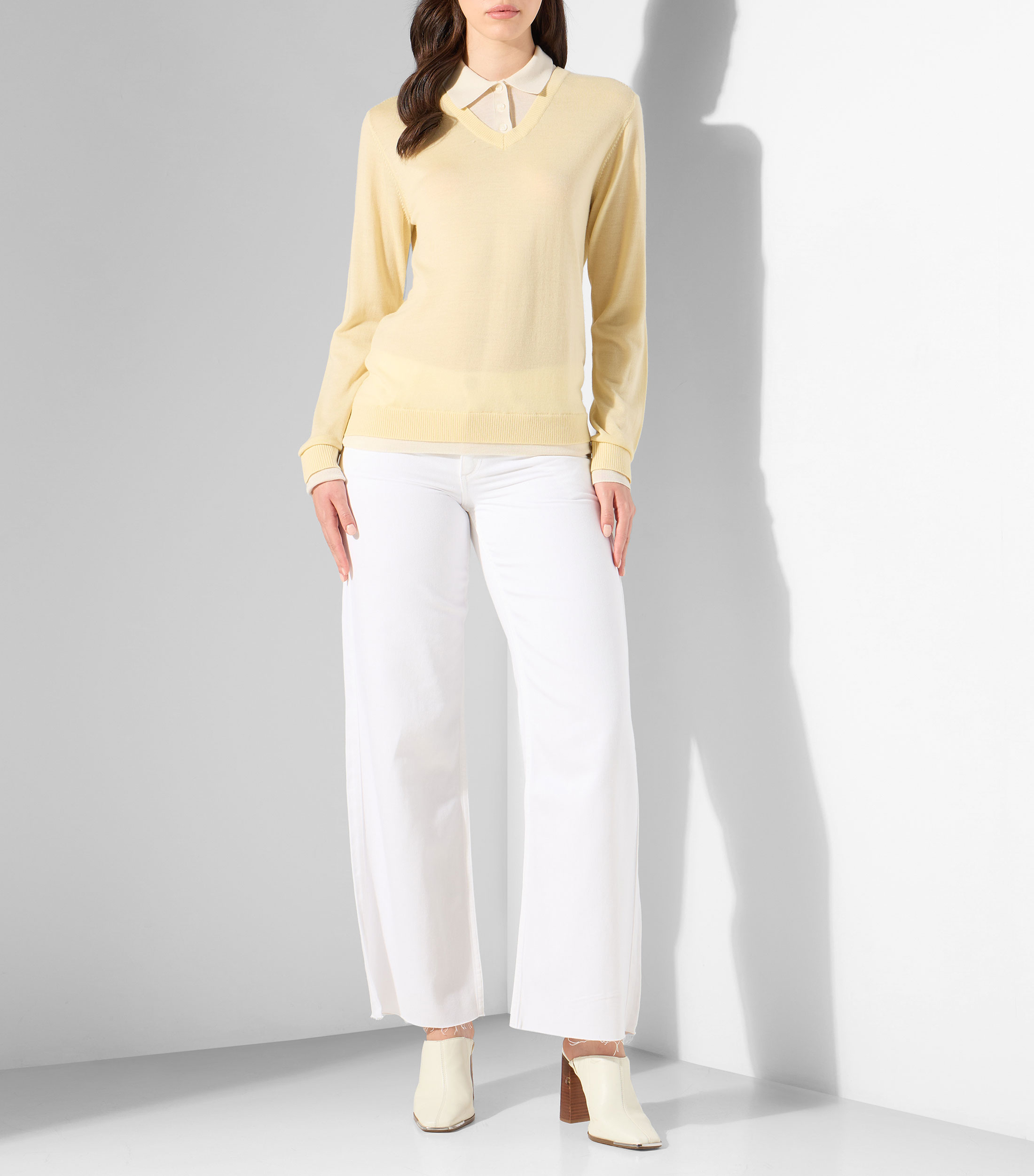 Suéter cuello tipo polo Mujer