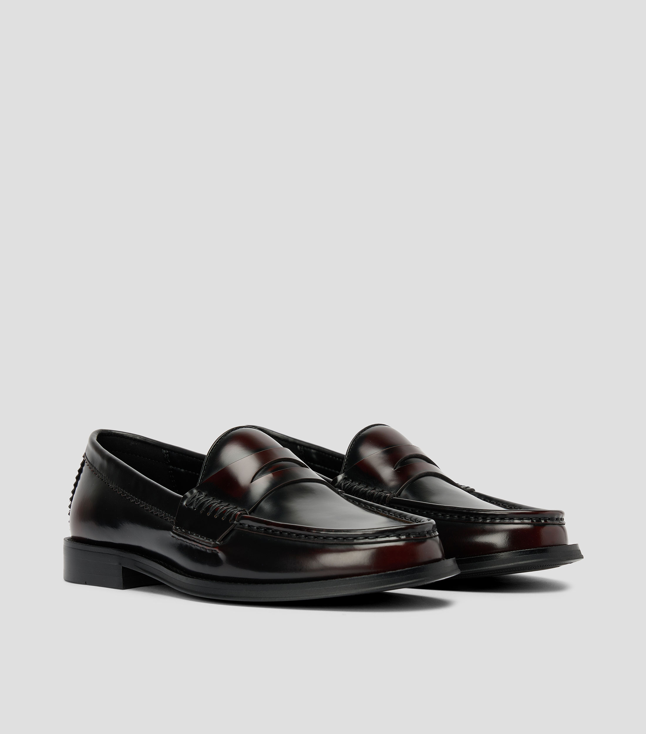 Mocasines Ludovik en piel con tira Hombre