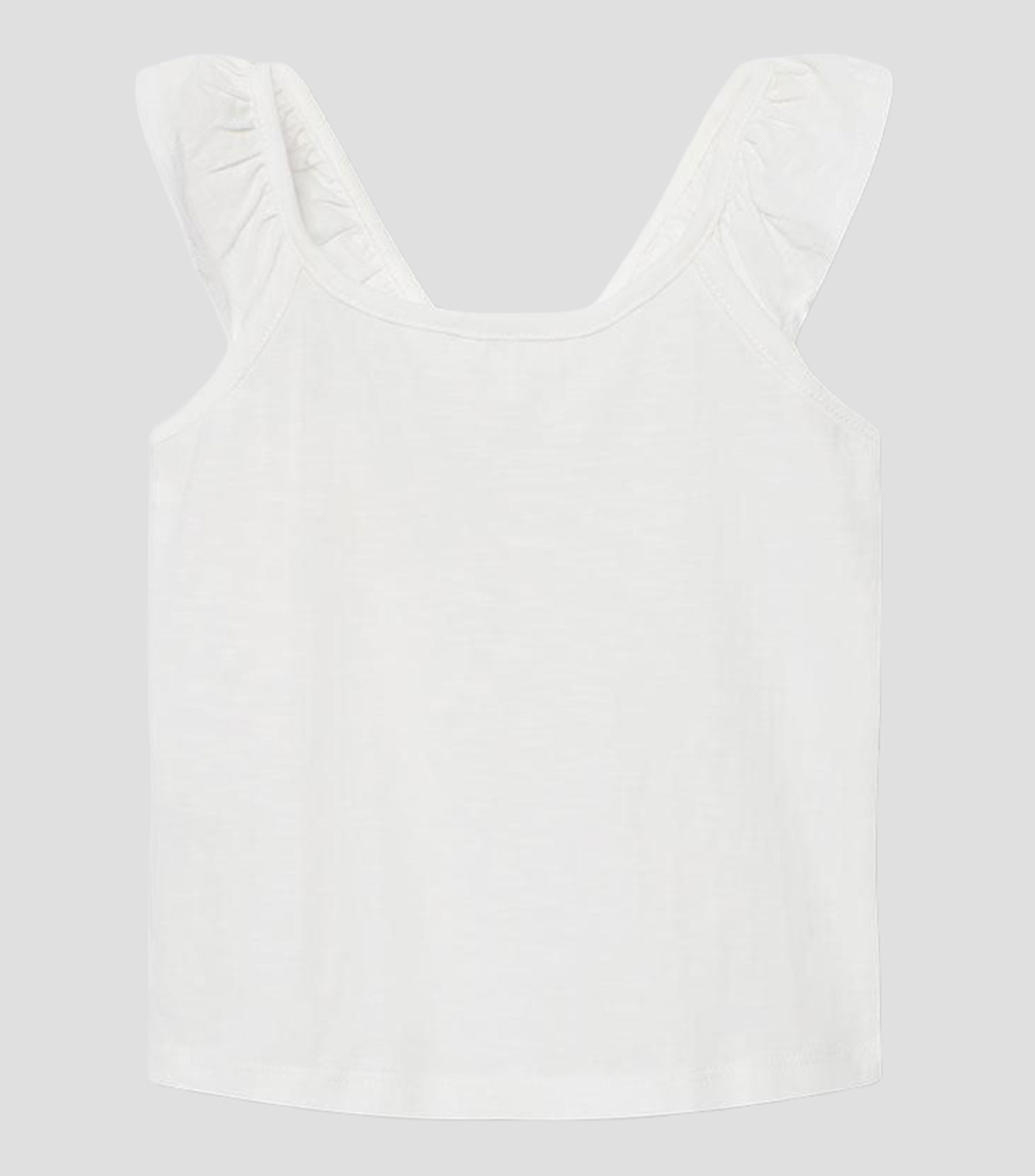 Playera cuello redondo sin mangas lisa Niña