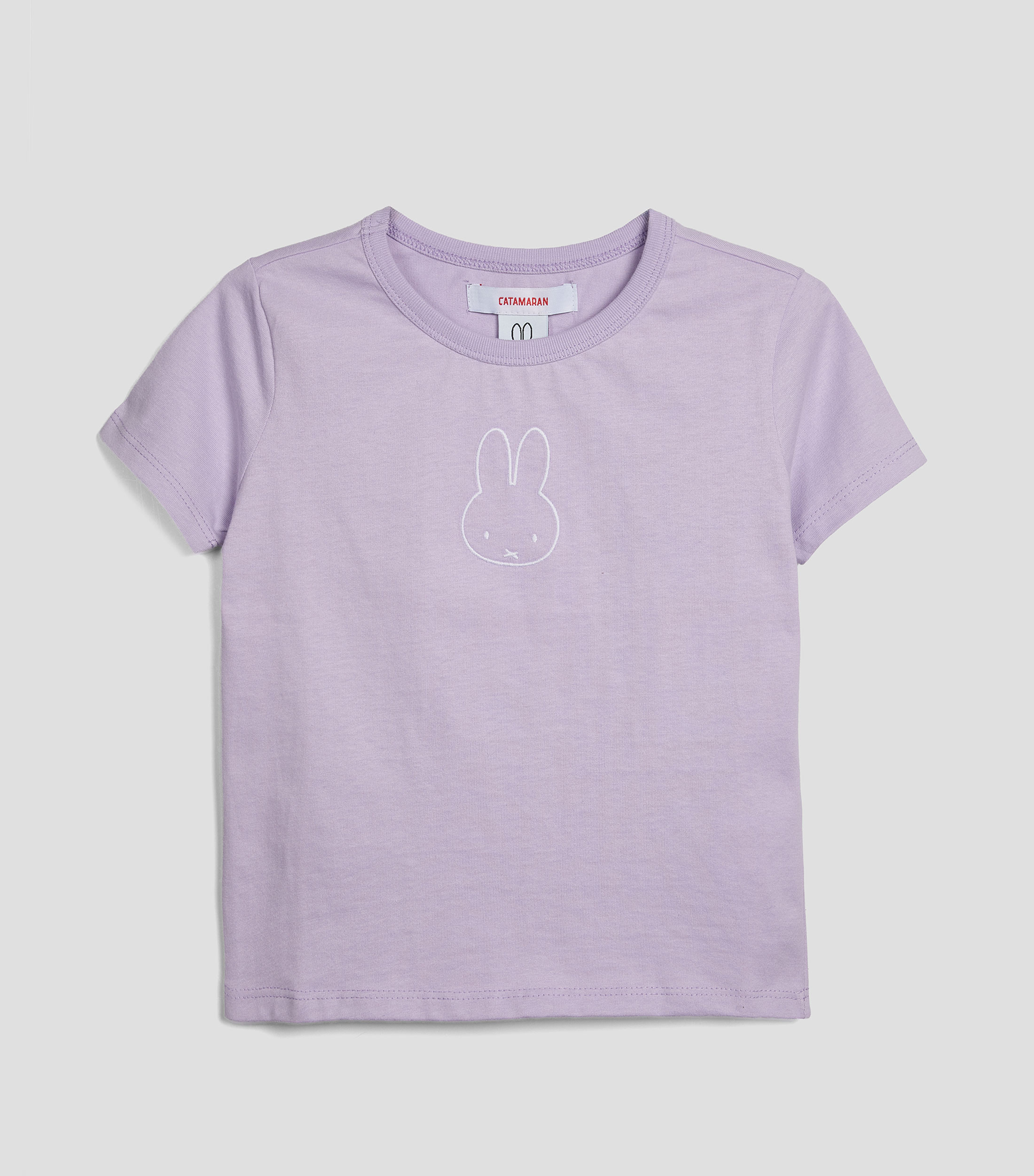 Playera cuello redondo manga corta estampada Niña