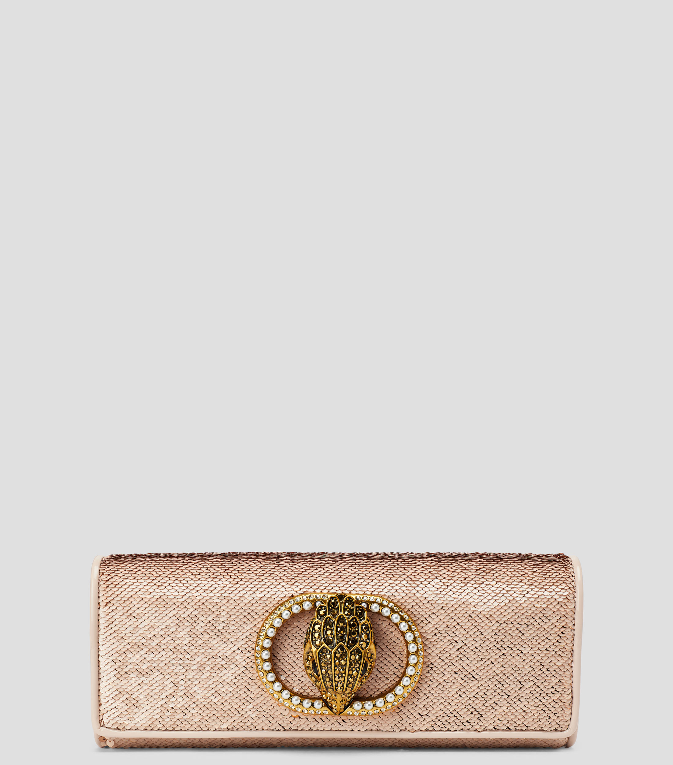 Bolsa clutch en piel Chelsea con lentejuelas Mujer