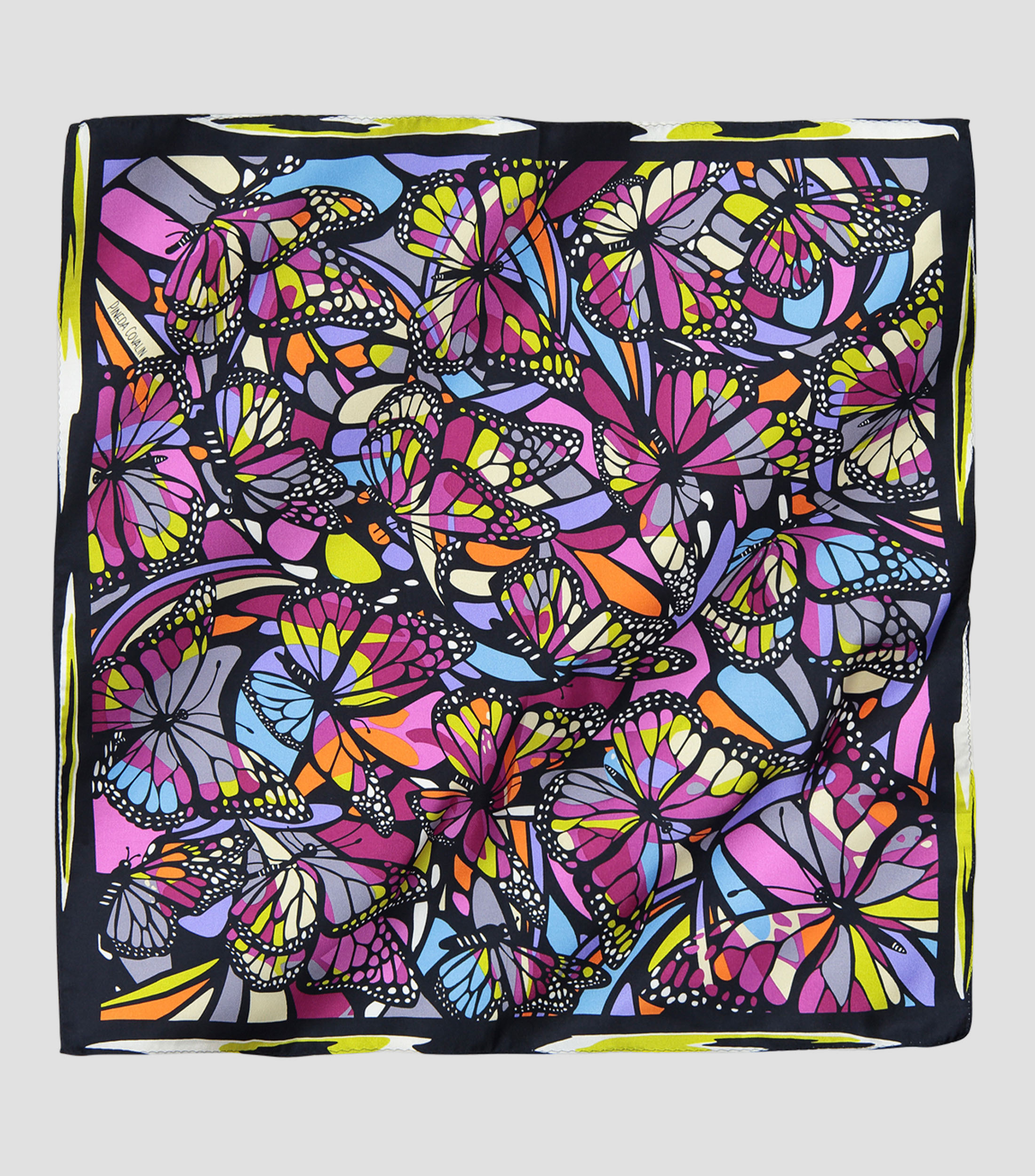 Mascada multicolor con mariposas Mujer