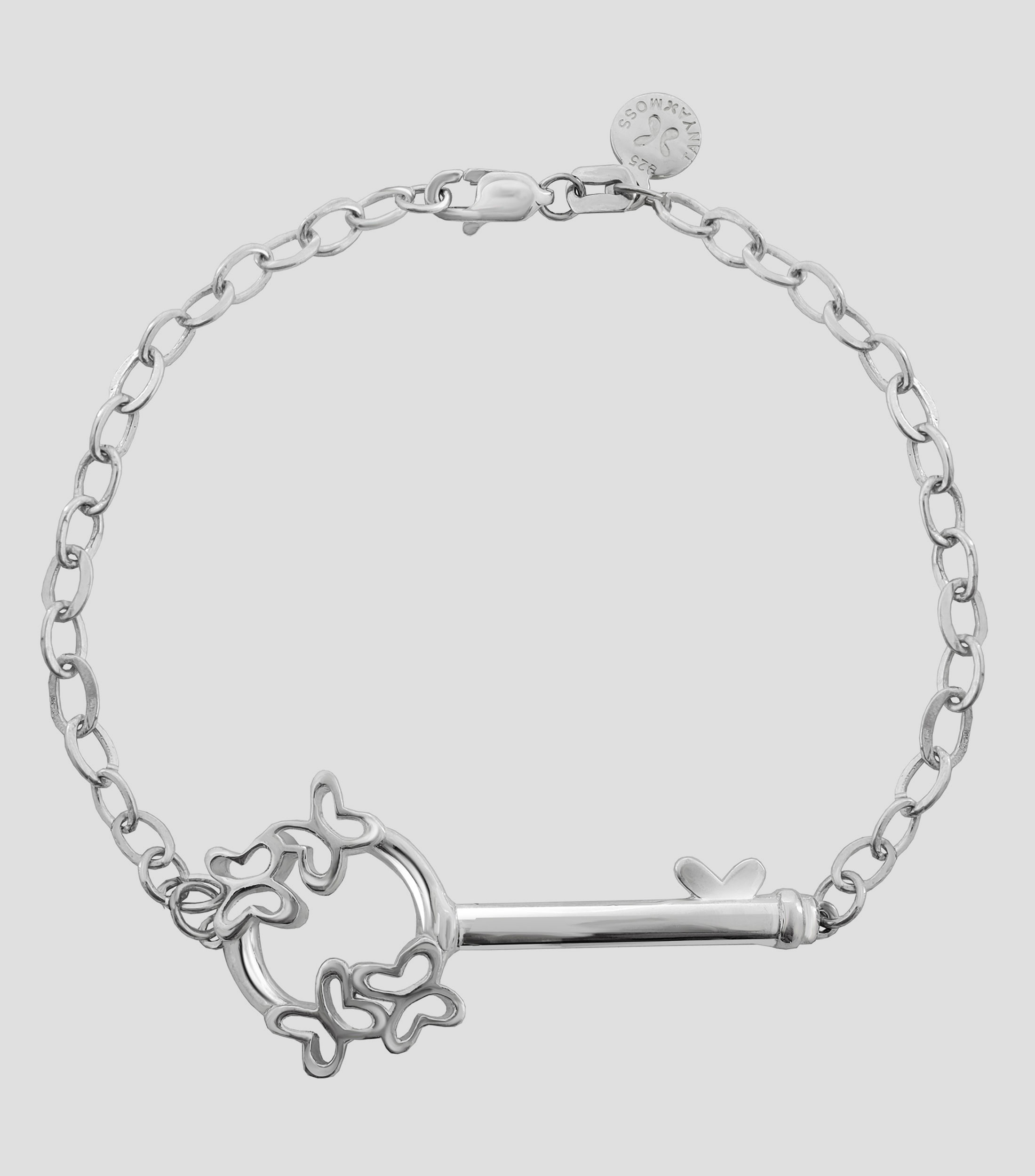 Pulsera en plata .925 Llave de la libertad Única Mujer