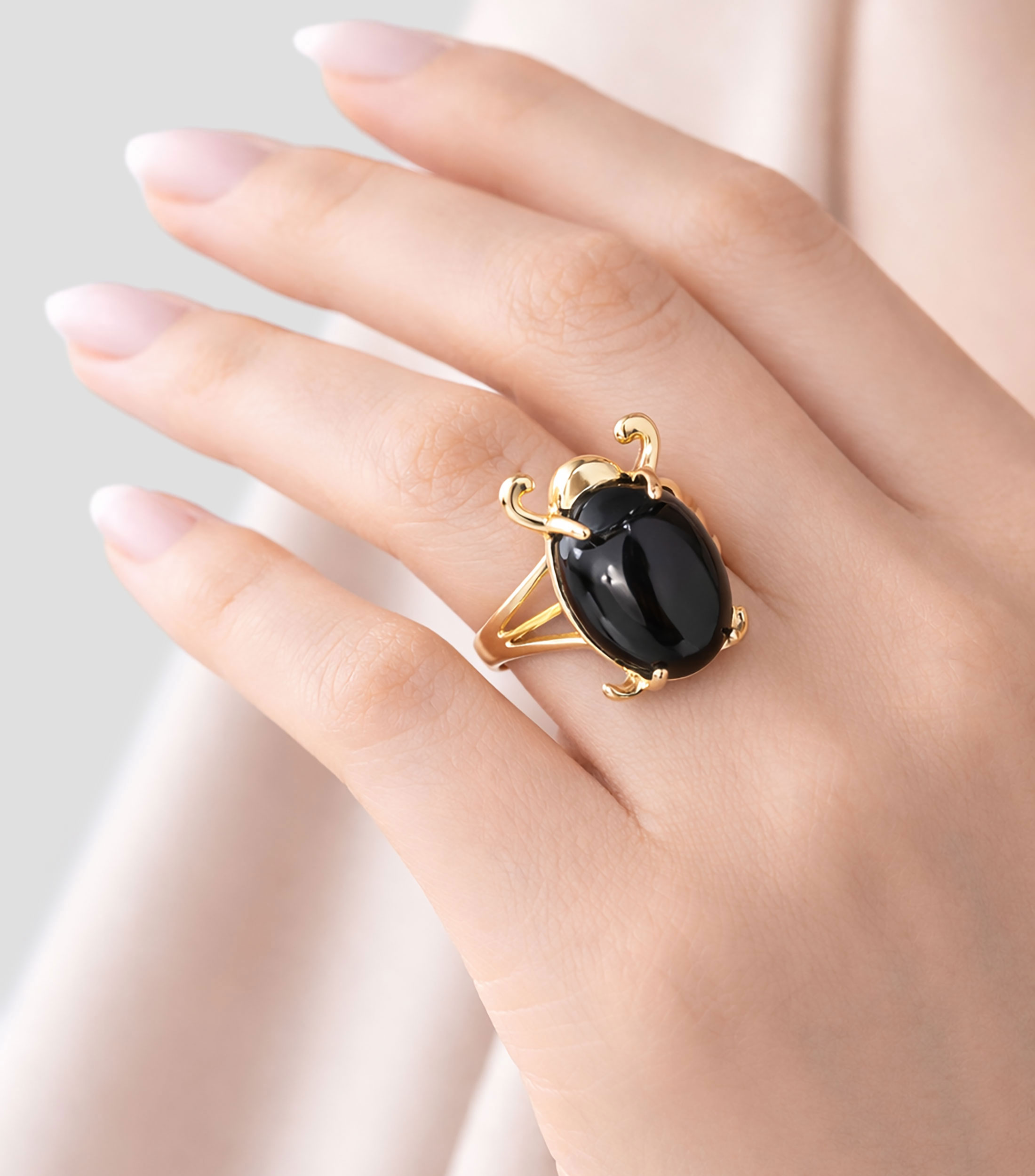 Anillo en plata .925 Aire con vidrio Mujer