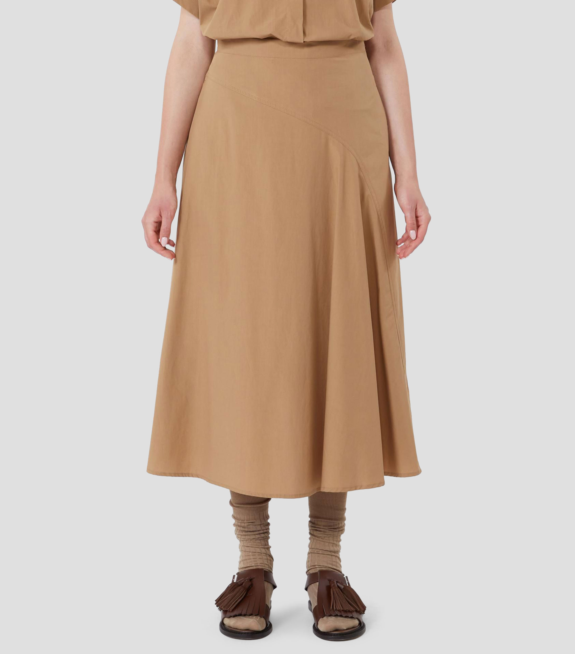 Falda Midi A lisa Mujer