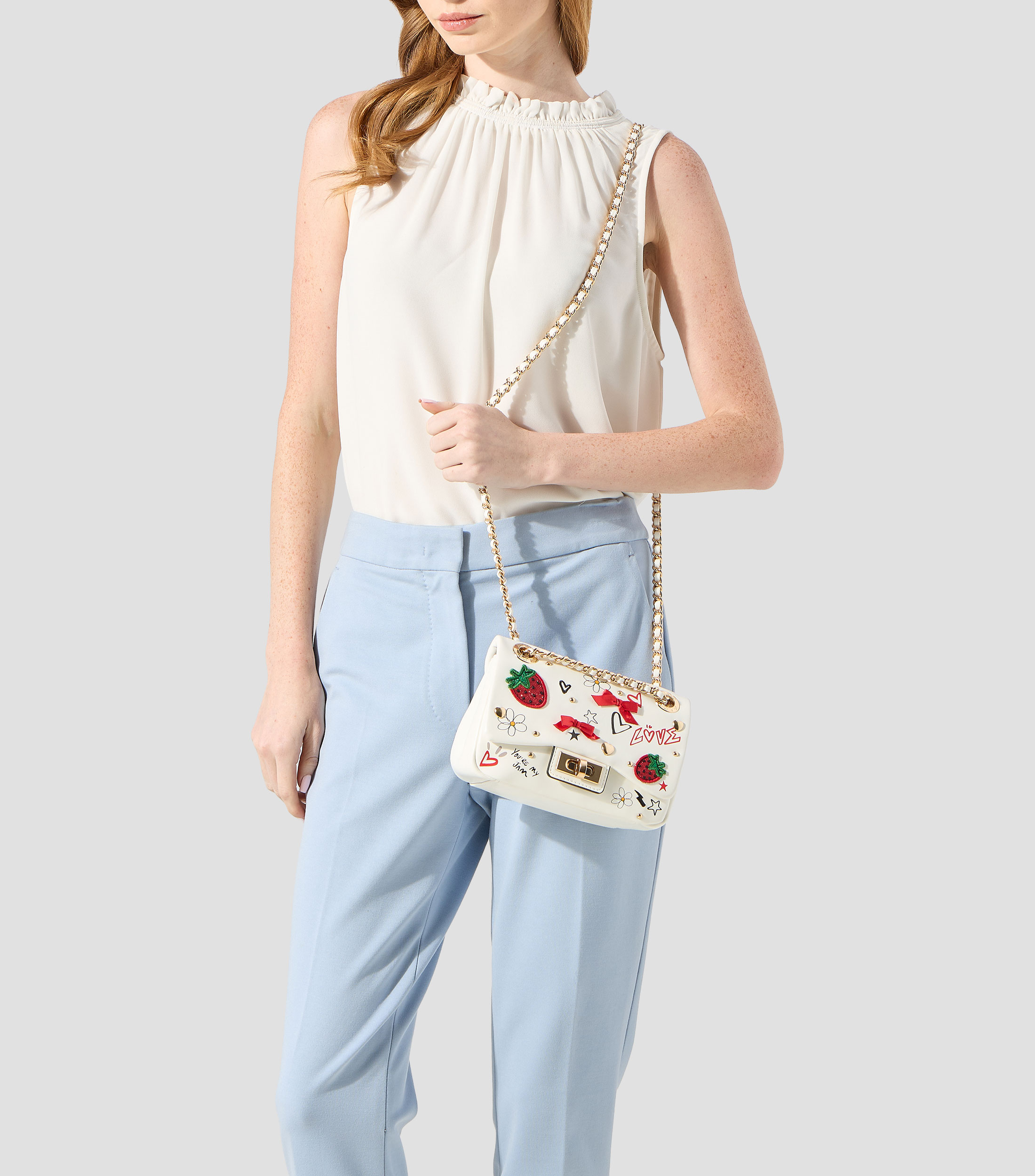 Bolsa crossbody Love estampada Mujer