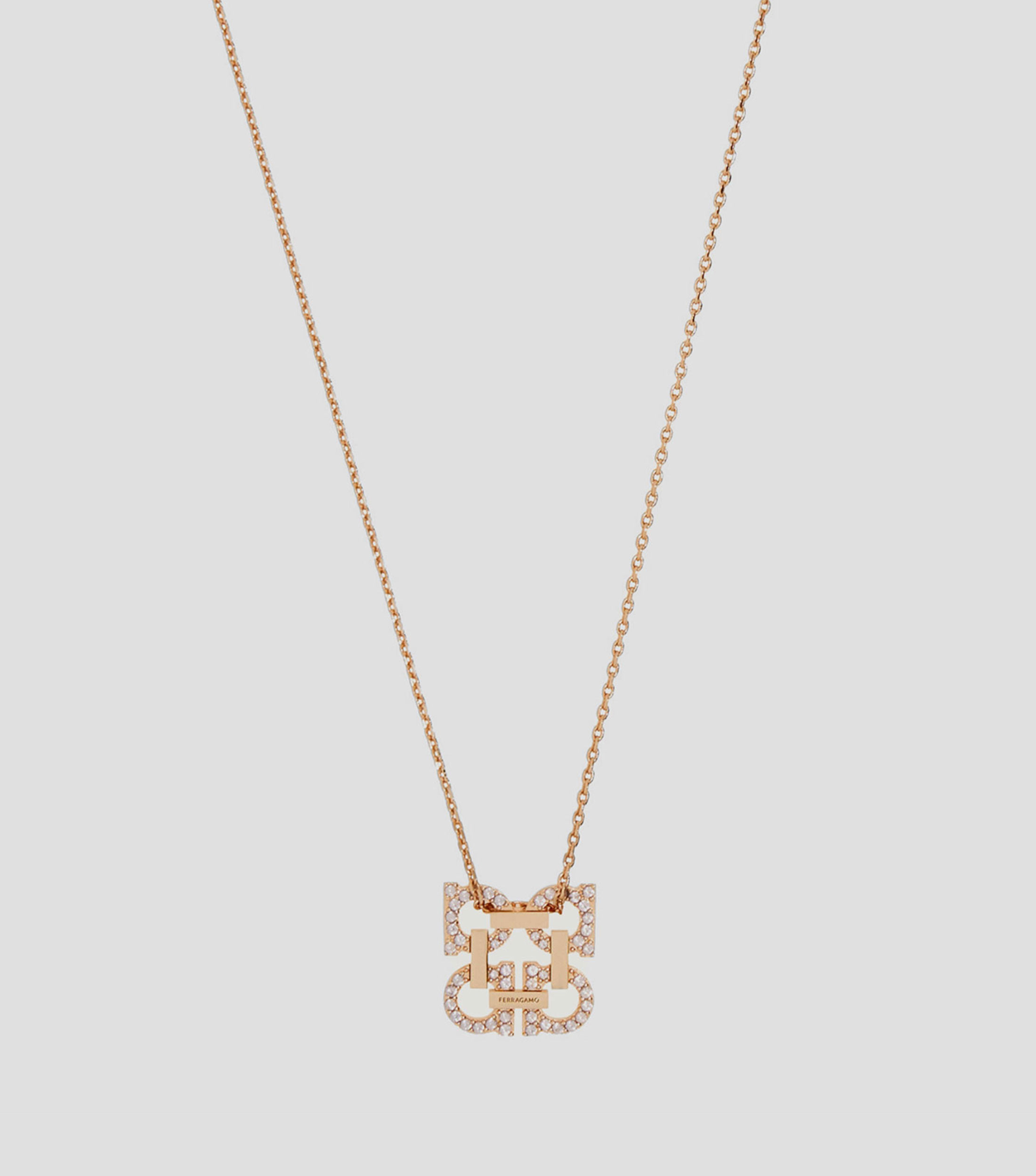 Collar con colgante Four Gancini con cristales Mujer