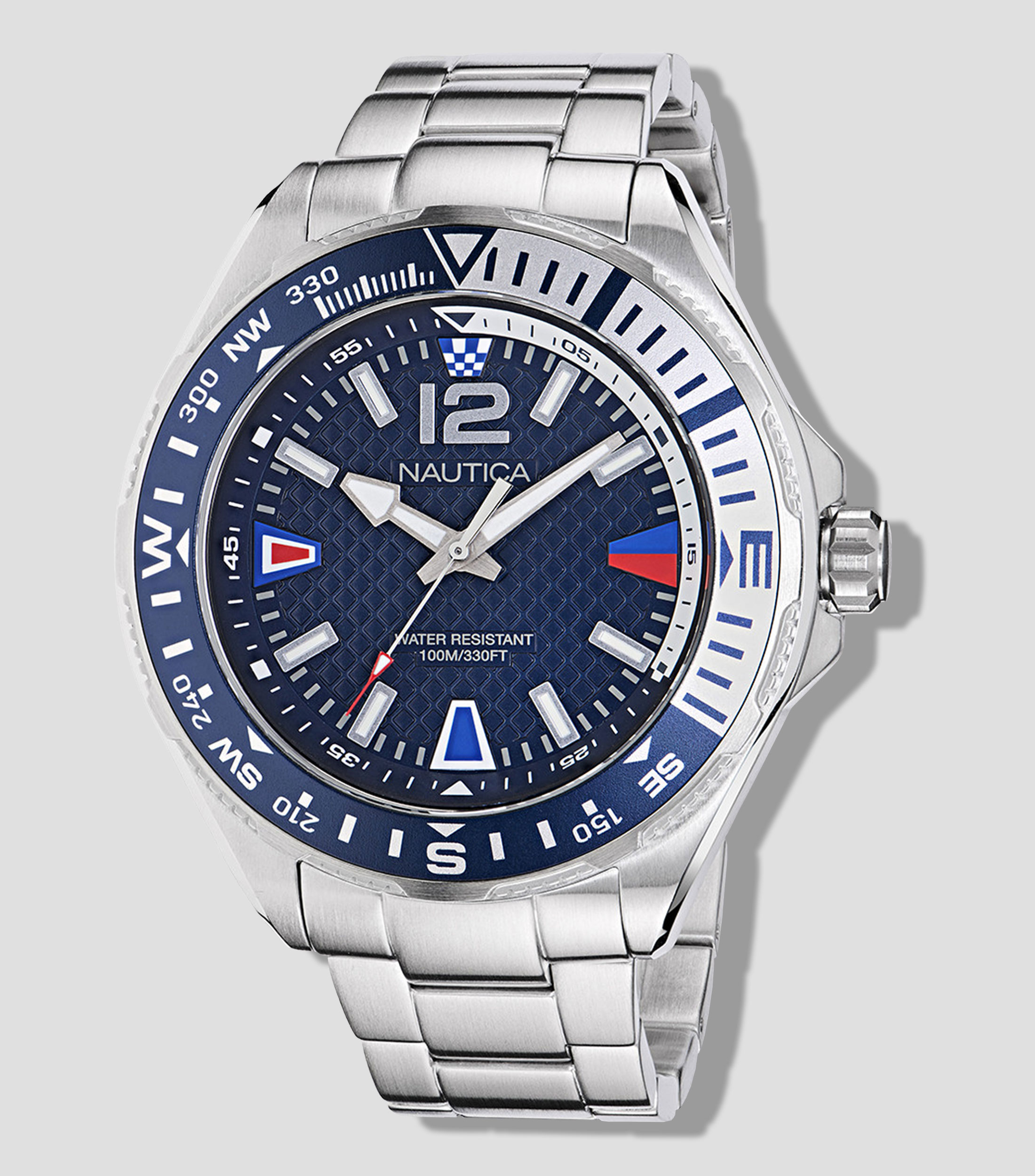 Set de Reloj para hombre Clearwater Beach Casual, Plateado, Azul Navy