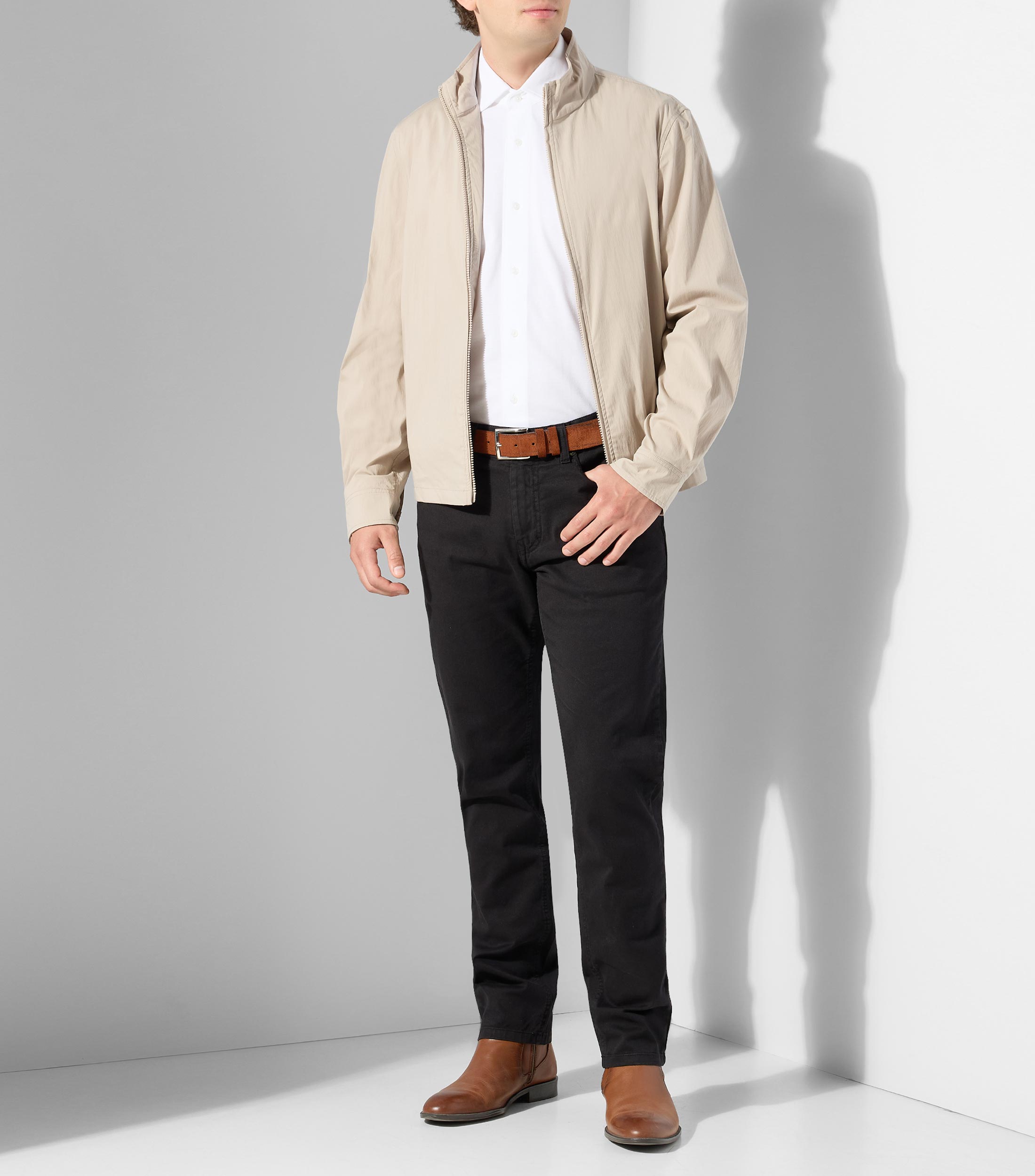 Camisa lisa manga larga Hombre