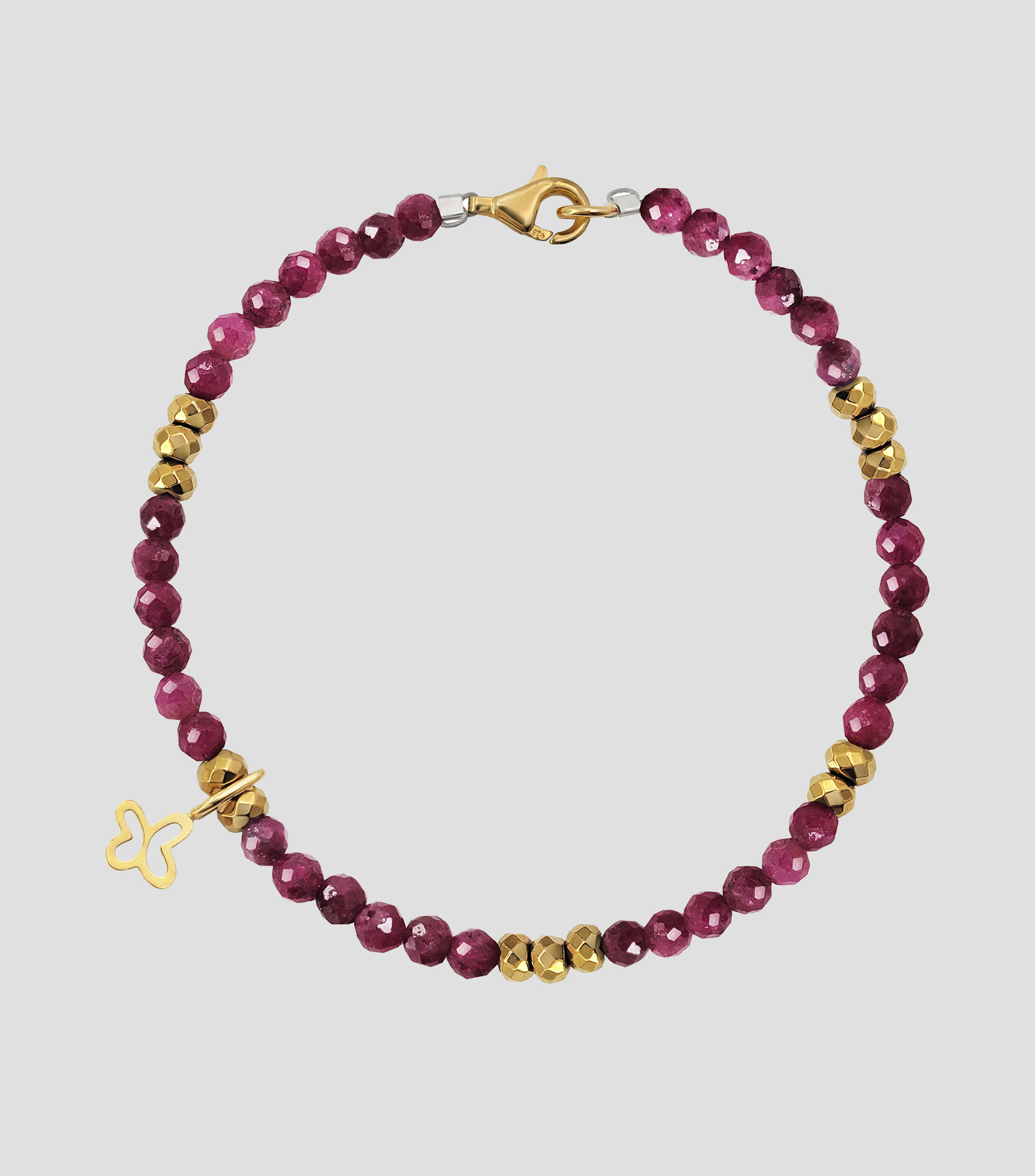 Pulsera con rubís zoisitas Básicos Mujer