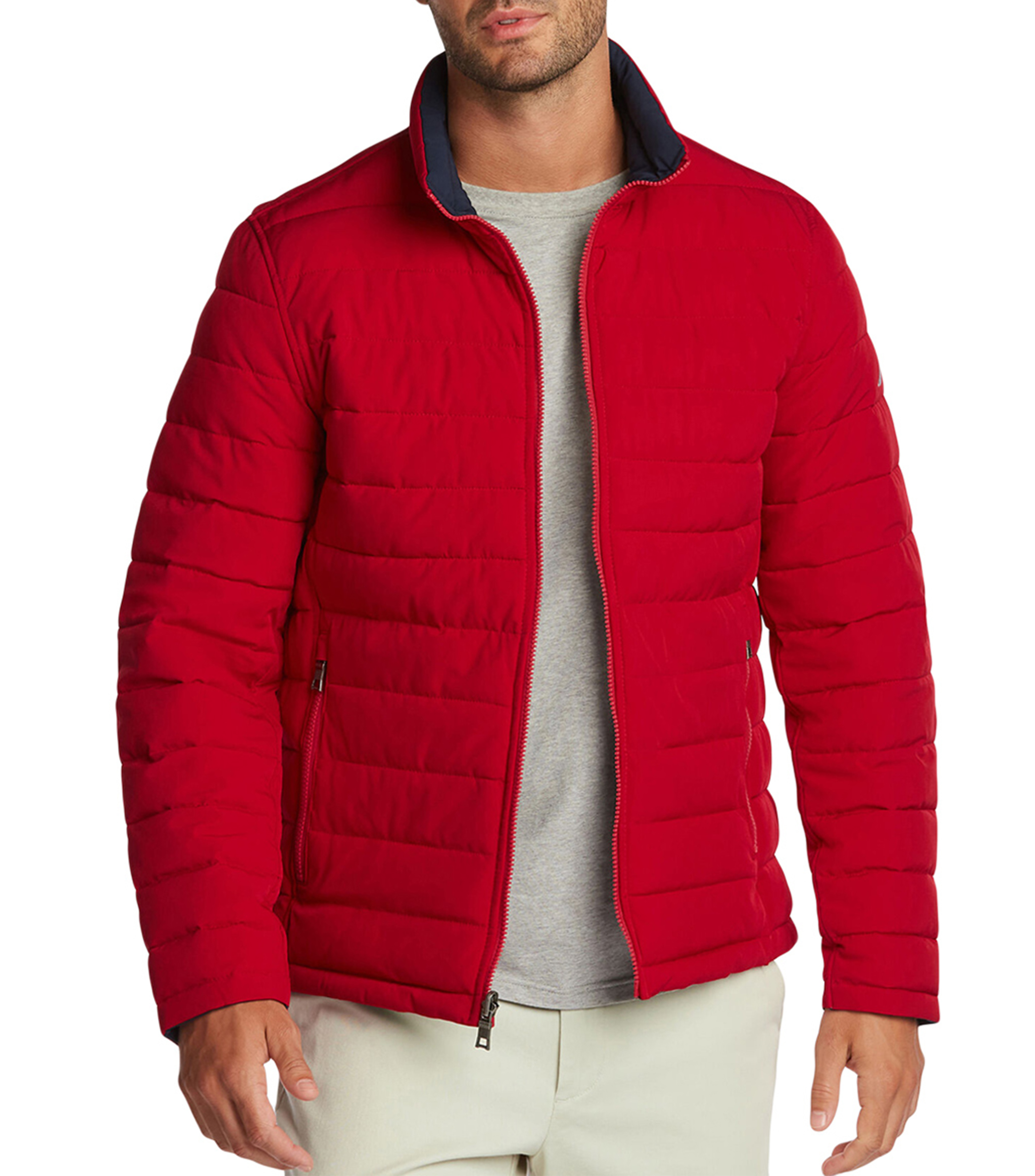 Chamarra nautica roja hot sale hombre