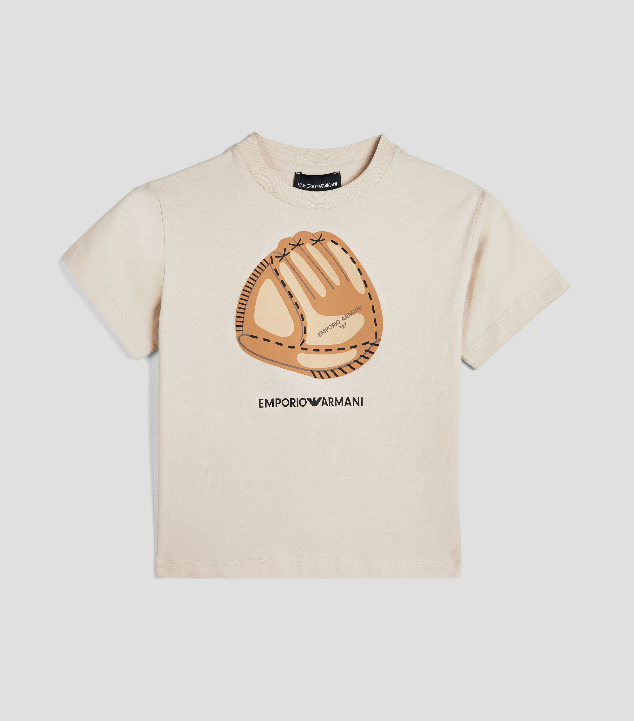 Playera de cuello redondo con manga corta estampada Niño