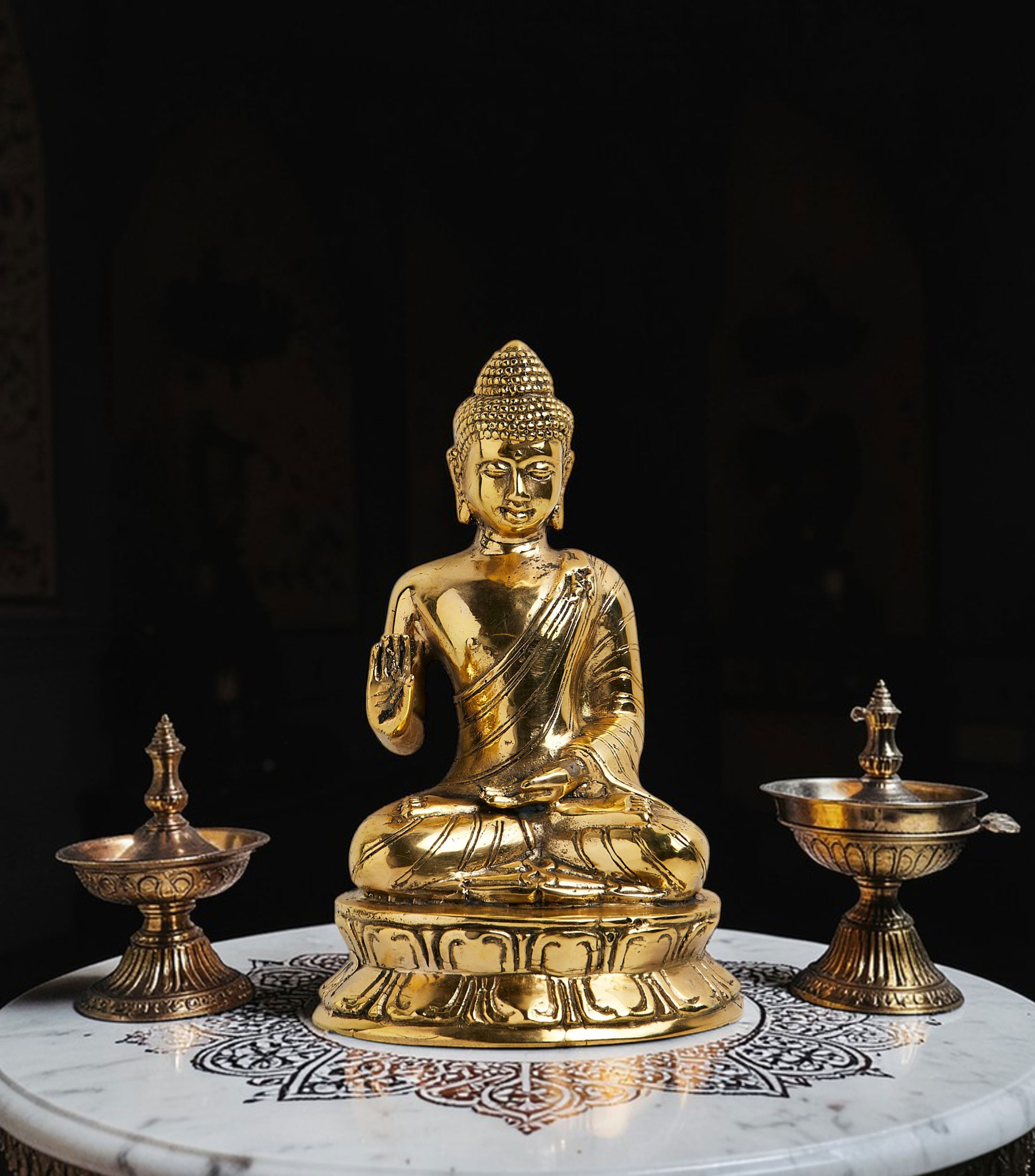Escultura decorativa Buda en bronce