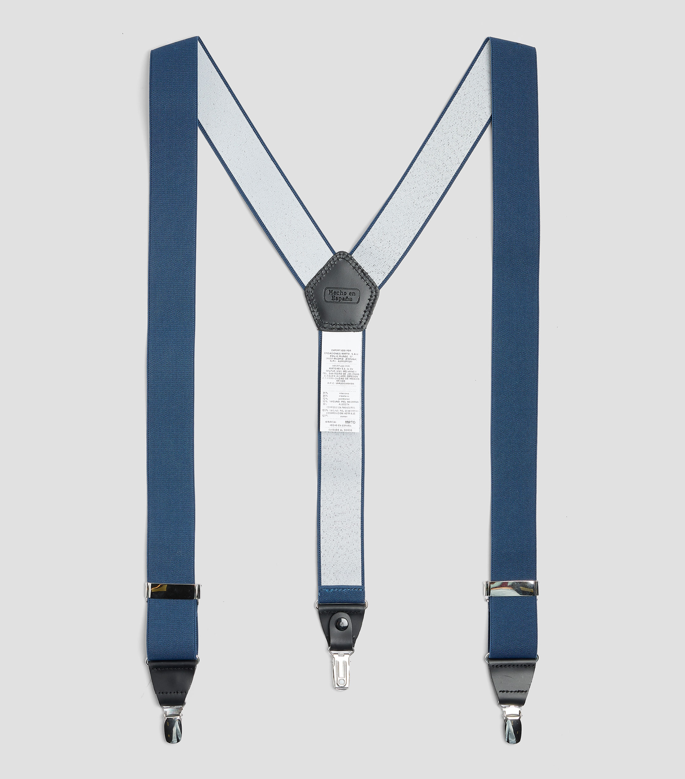 Tirante azul liso Hombre