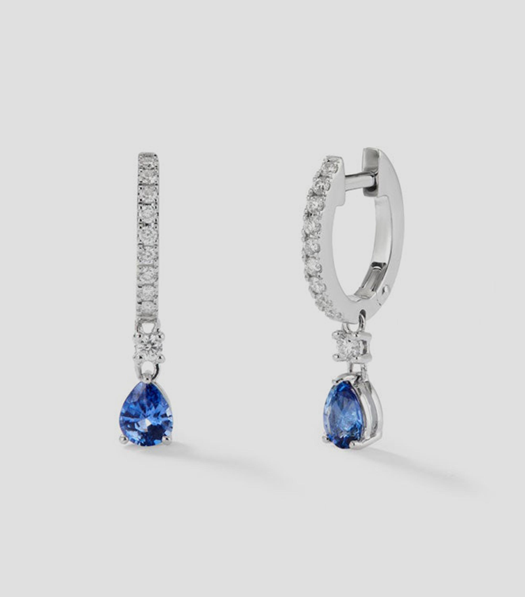 Pendientes en oro blanco de 18 kilates Mujer