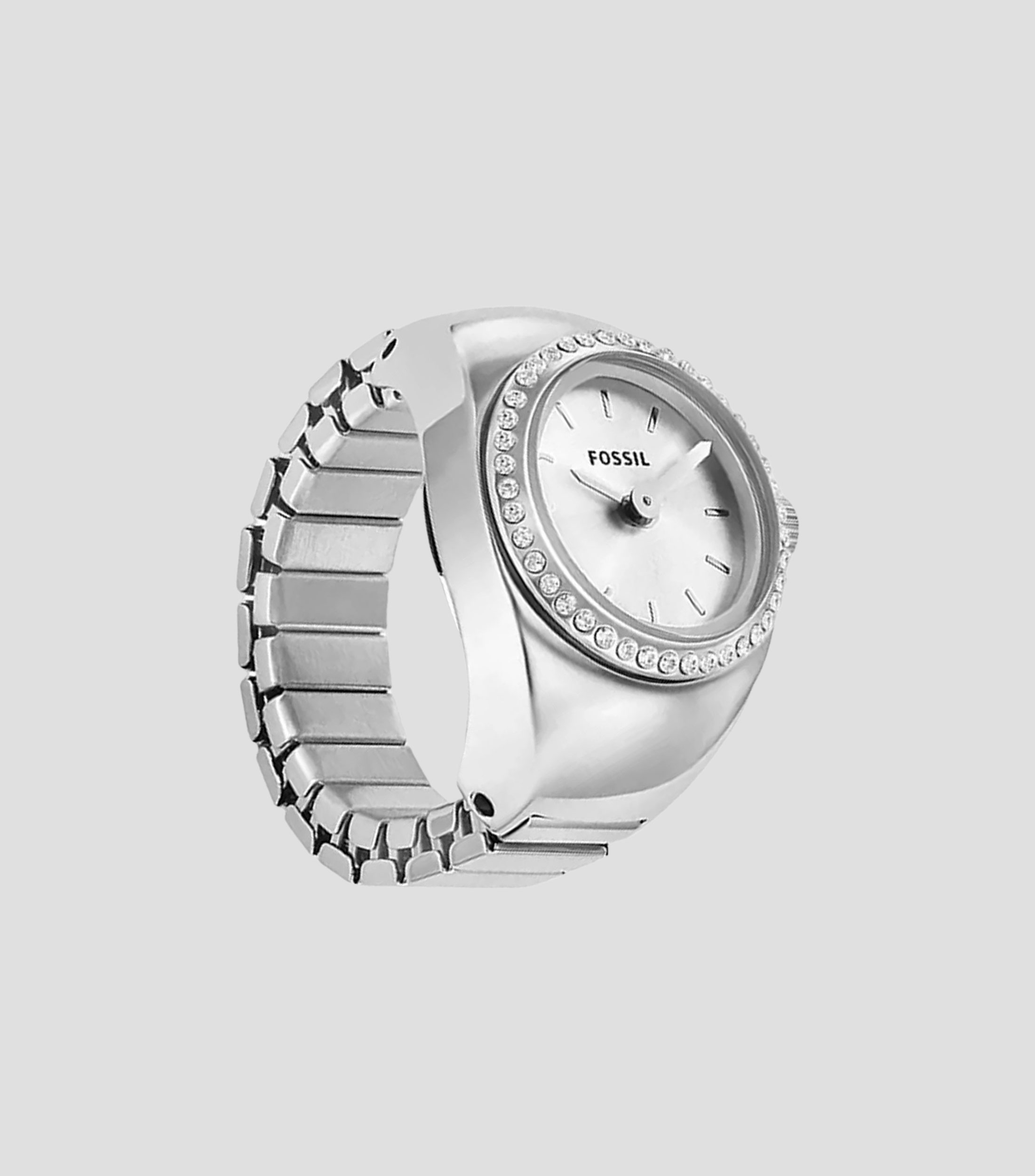 Reloj Anillo para Mujer Casual Plateado