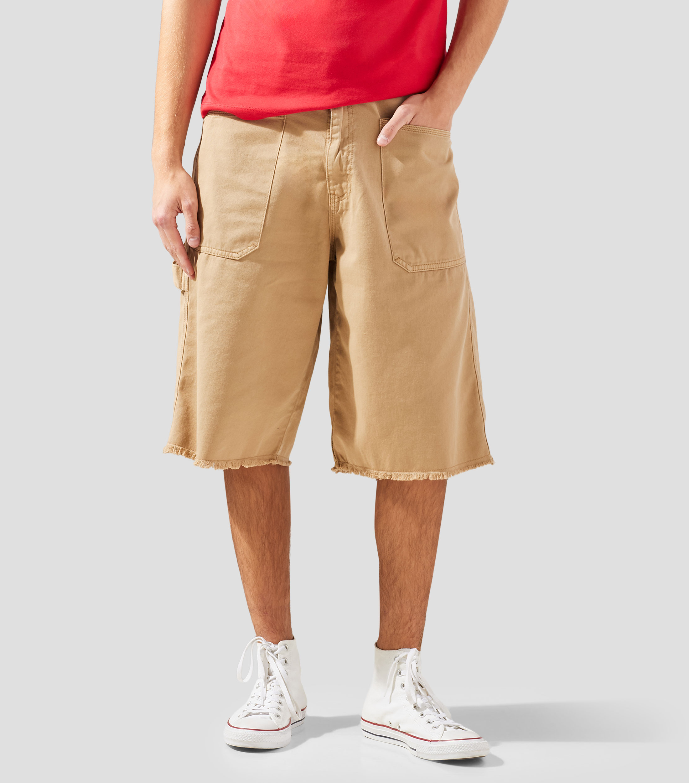 Short cargo liso Hombre