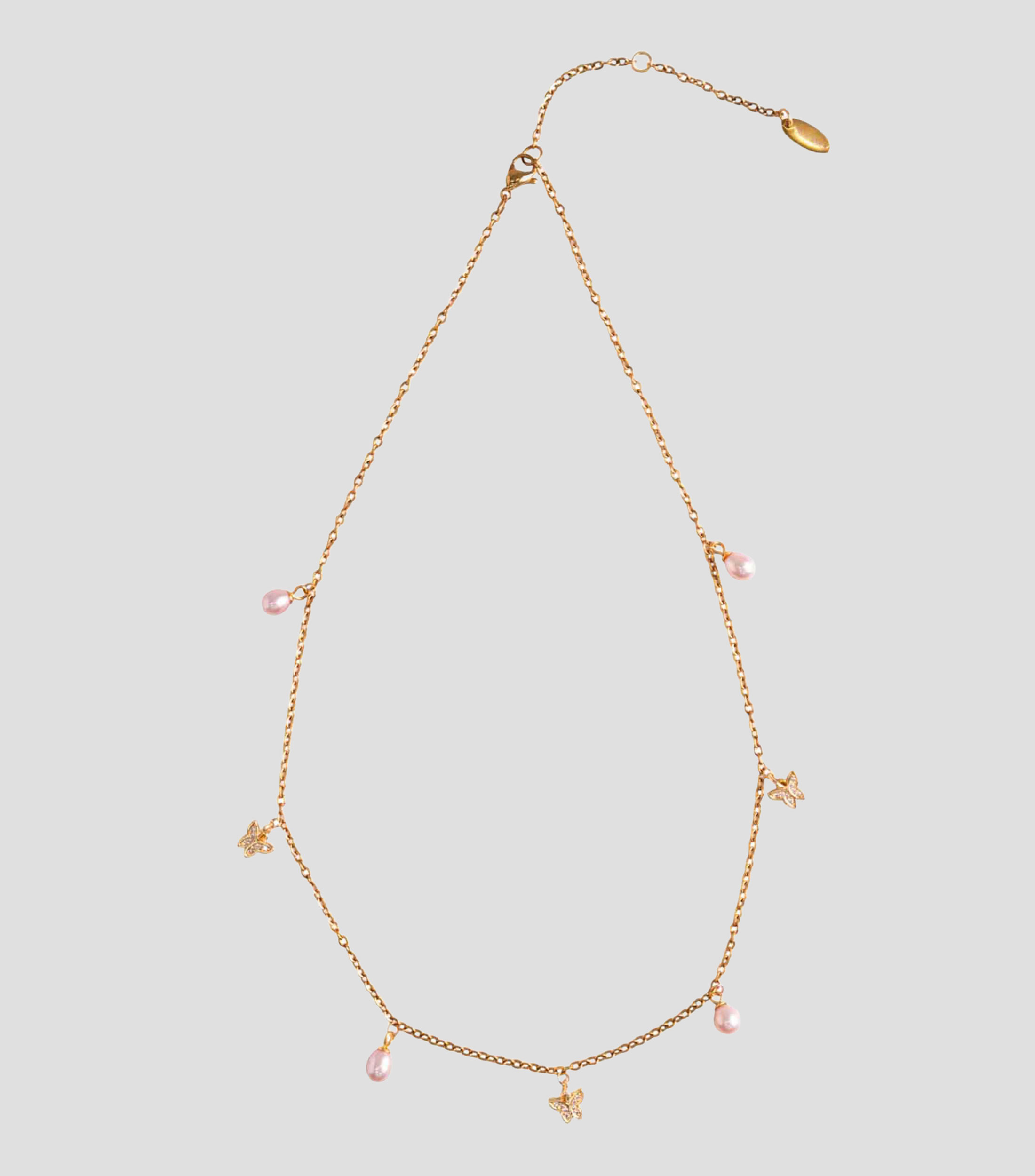 Collar Perlas Mariposa Mujer
