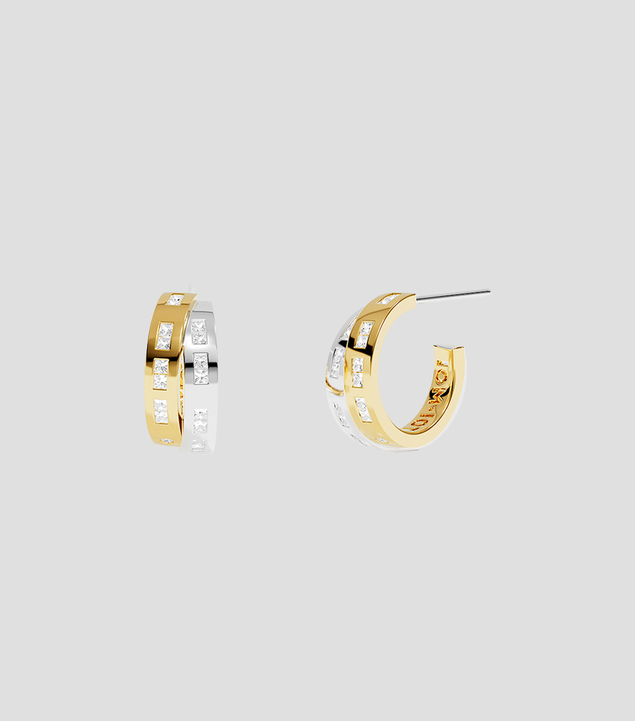 Aretes Morse Code Toi Moi con circonia cúbica Mujer