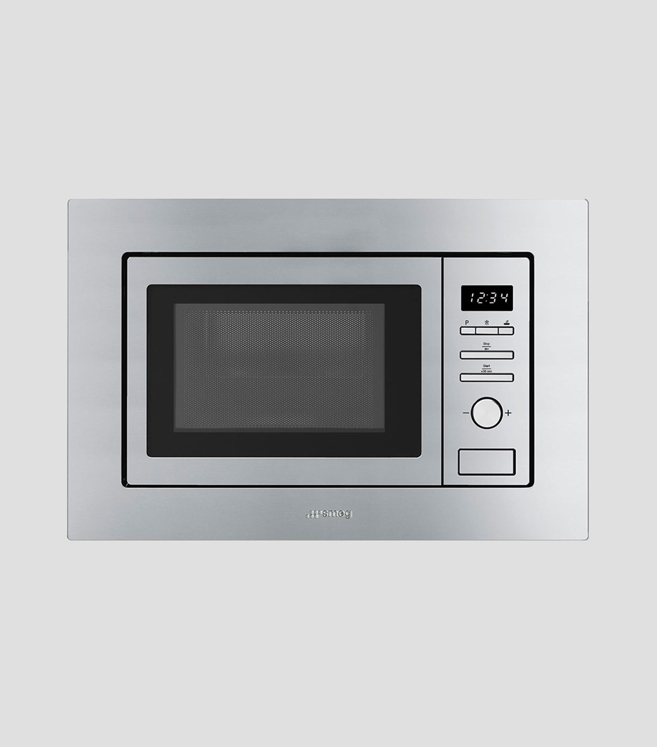 Horno de microondas empotrable plata