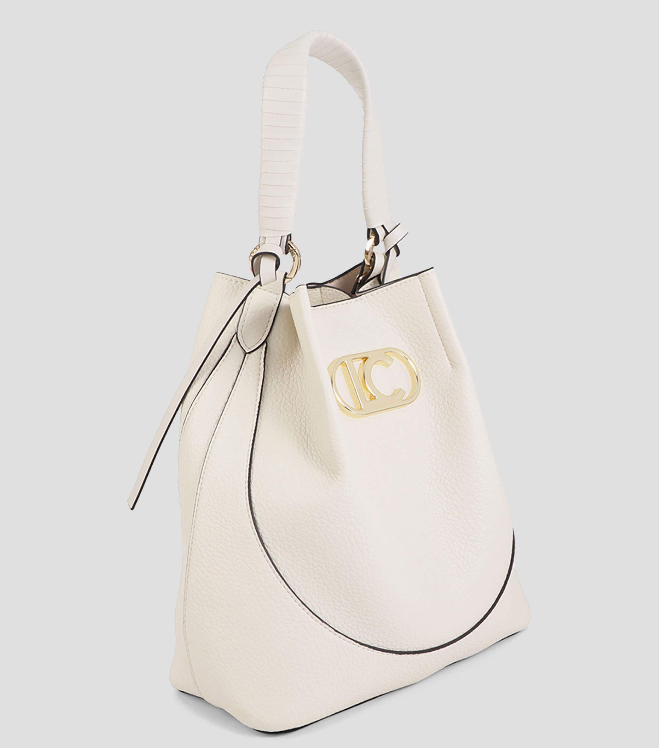 Bolsa hobo lisa con detalle texturizado Mujer