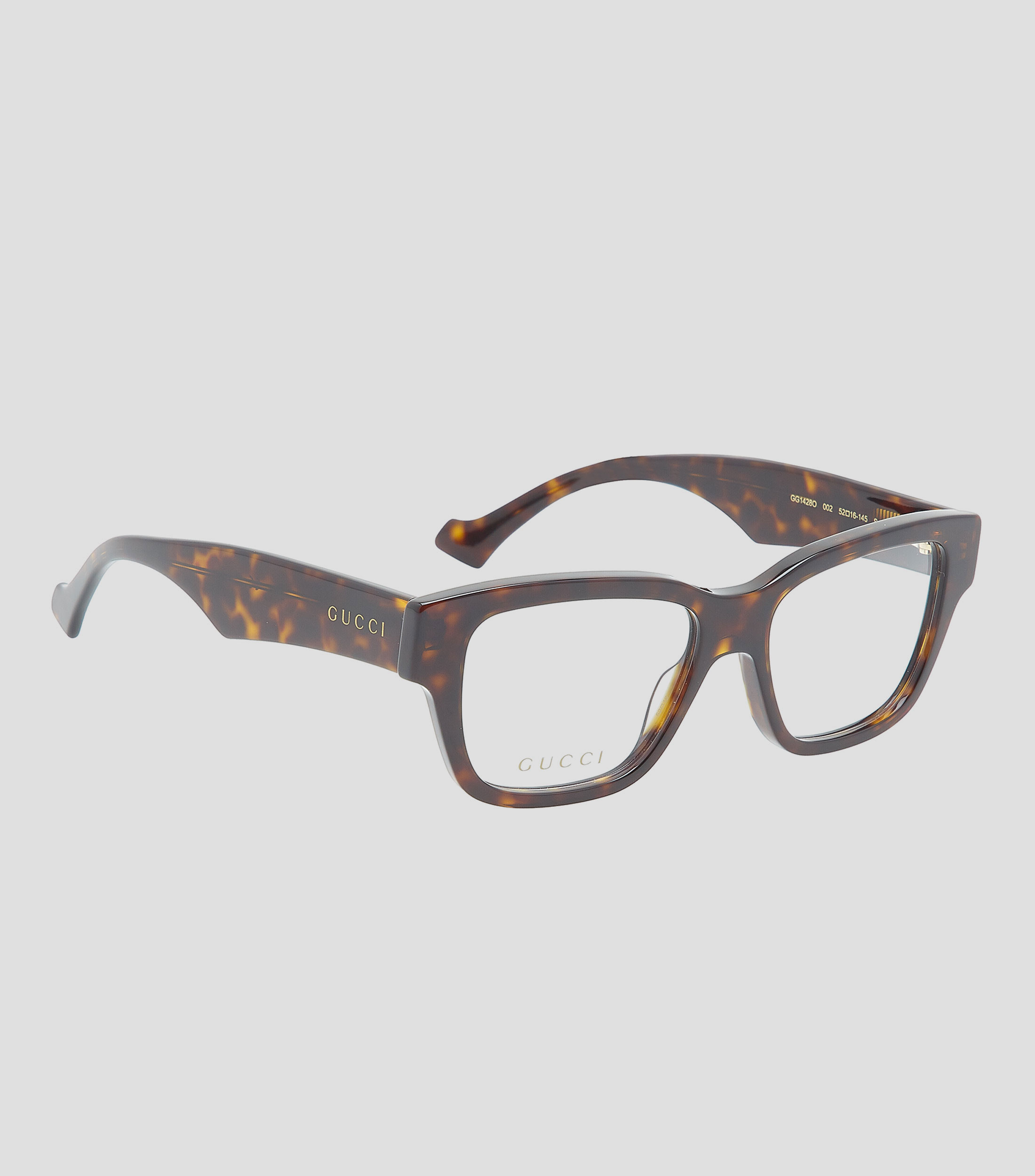 Lentes oftálmicos rectangulares carey Hombre