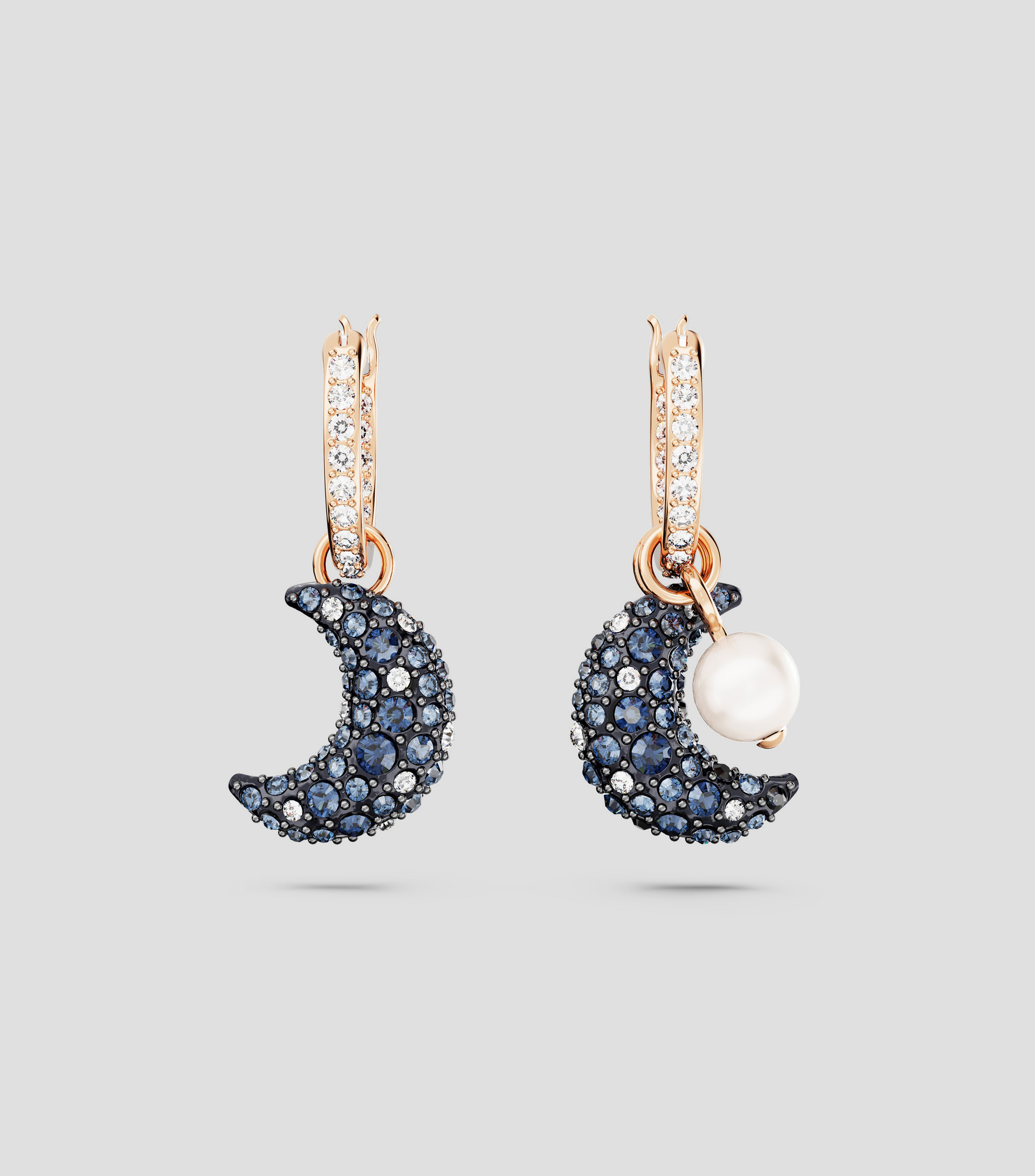Pendientes con motivo de luna y cristales Luna Mujer