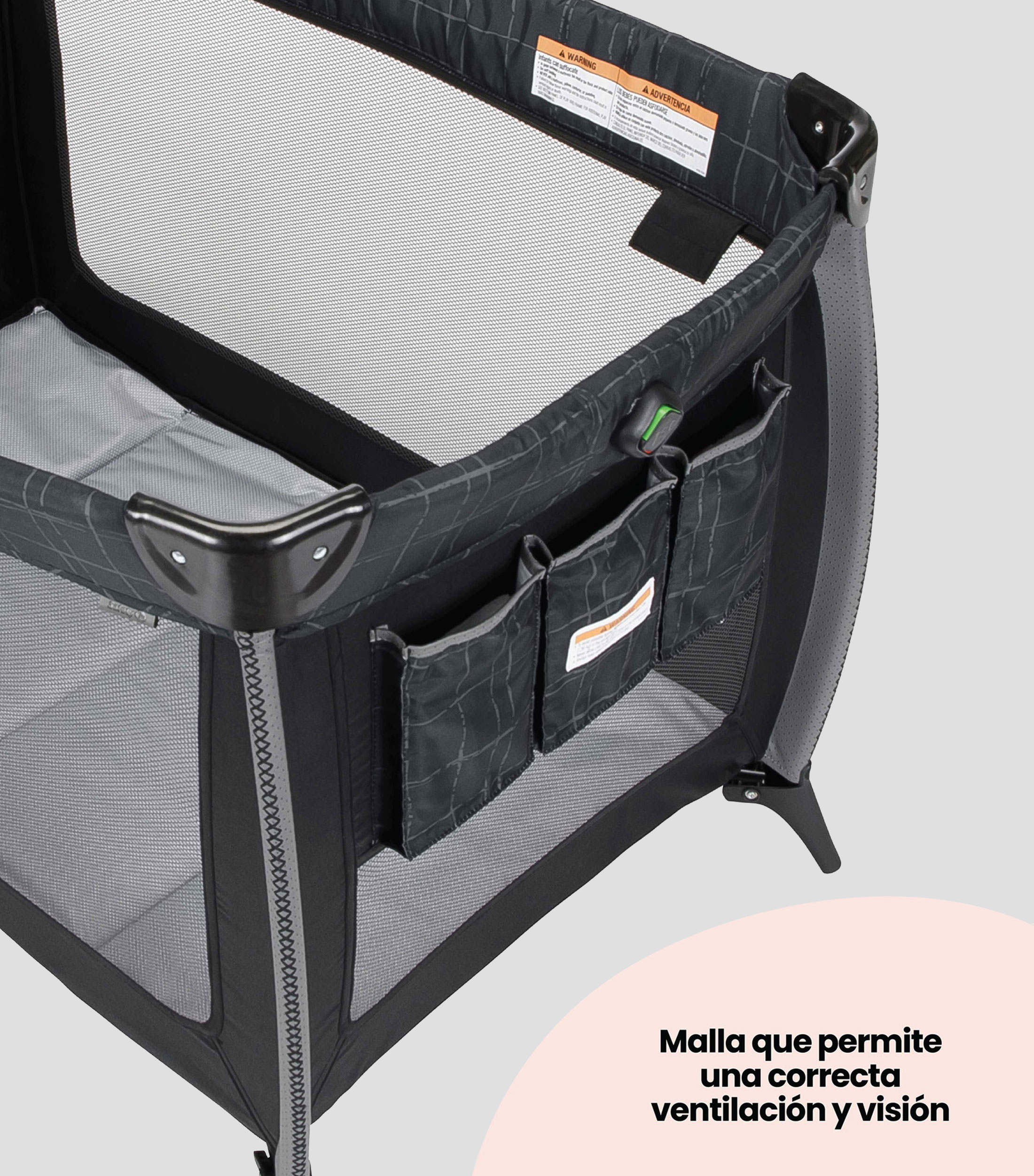 Cuna de Viaje Play and Stay Gris