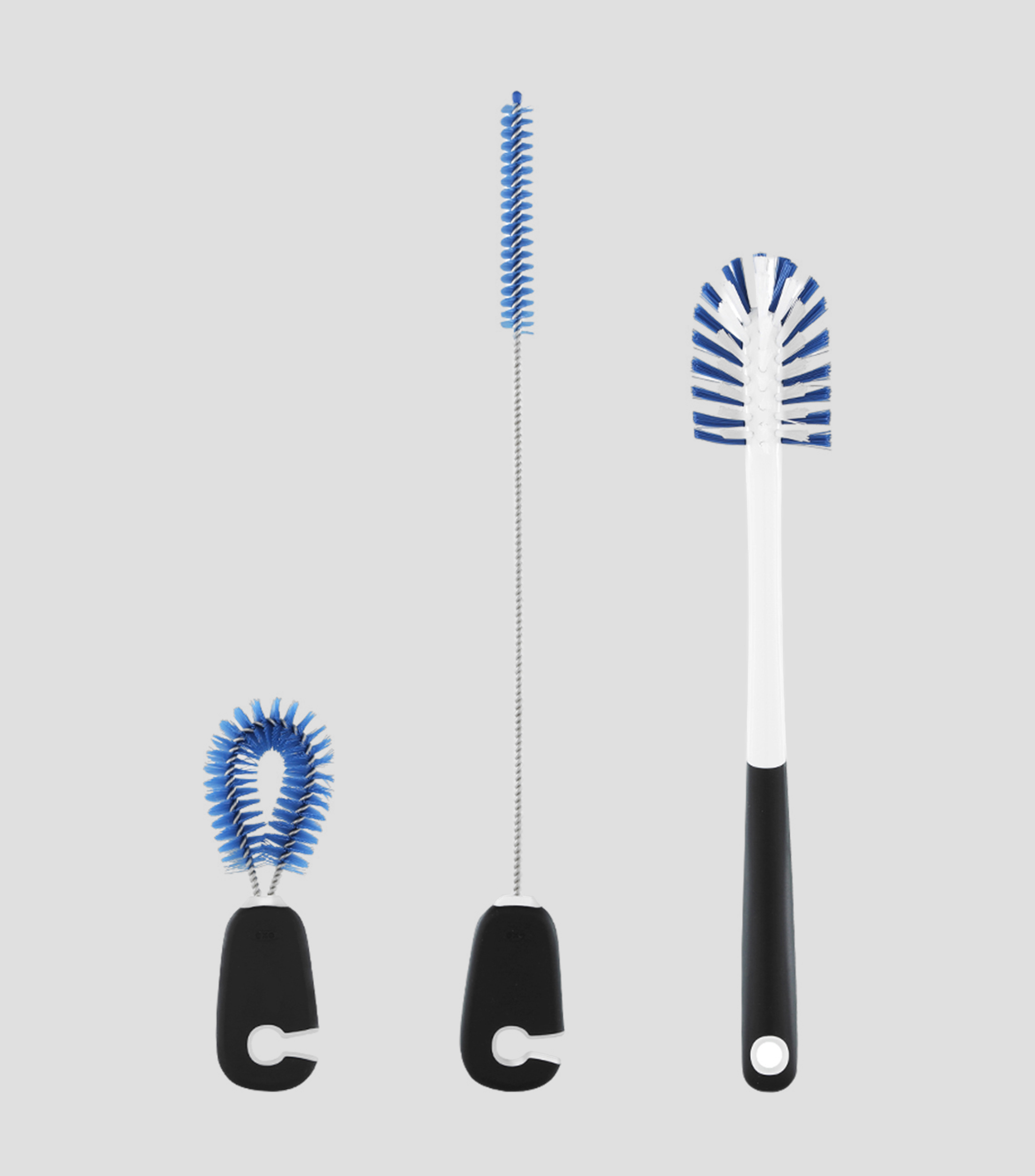 Set de 3 Cepillos de Limpieza para Botellas y Popotes