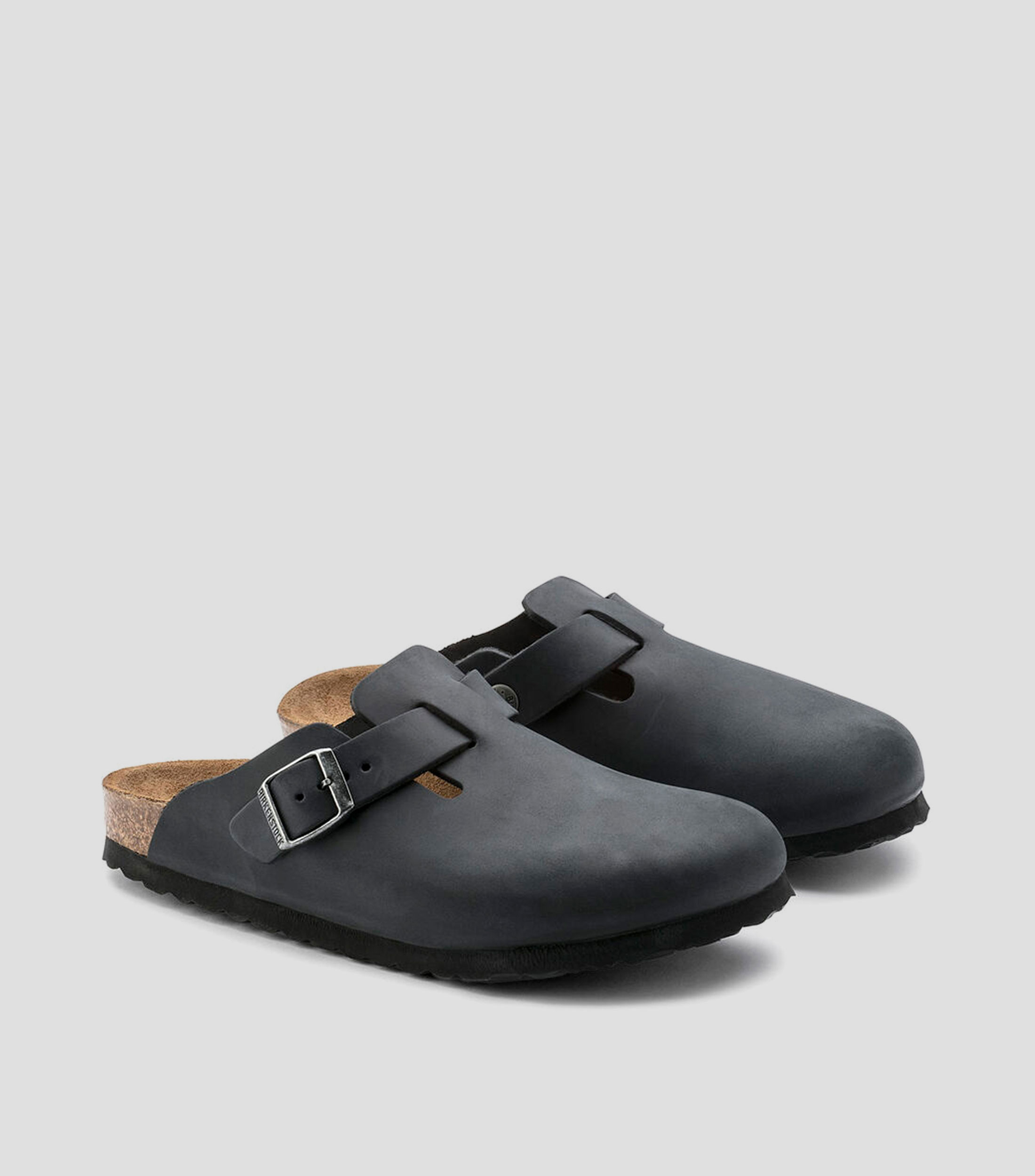 Zuecos Boston en piel lisa Hombre