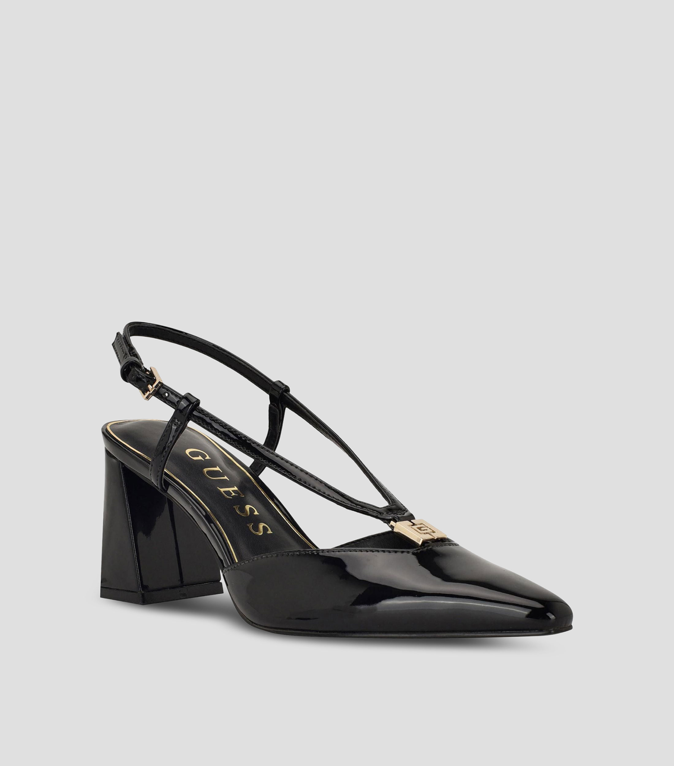 Zapatillas con tacón alto cuadrado Mujer