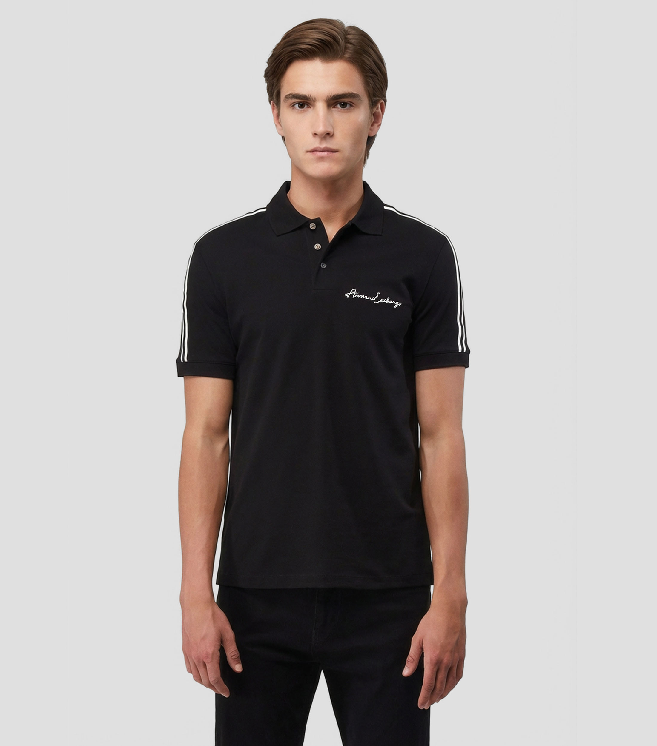 Playera tipo polo manga corta lisa Hombre