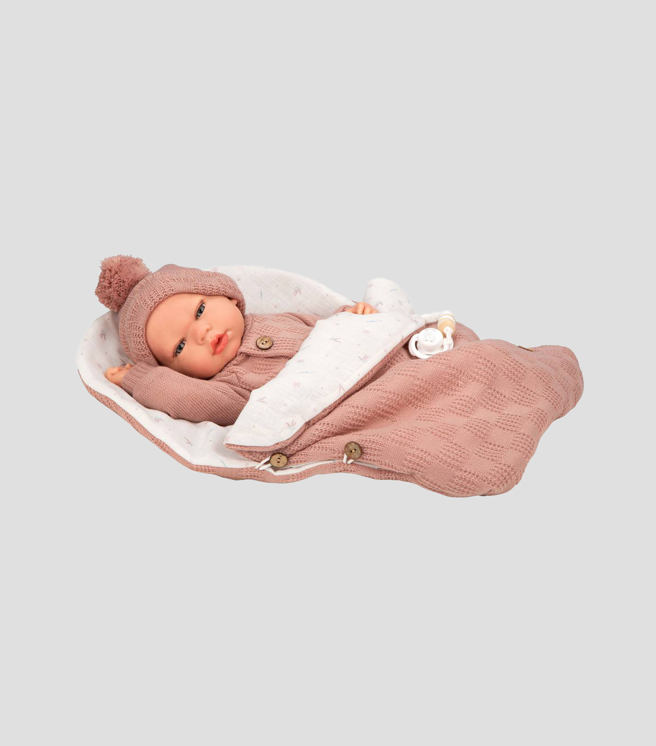 Muñeca Reborn Elba con saco de dormir 40 cm
