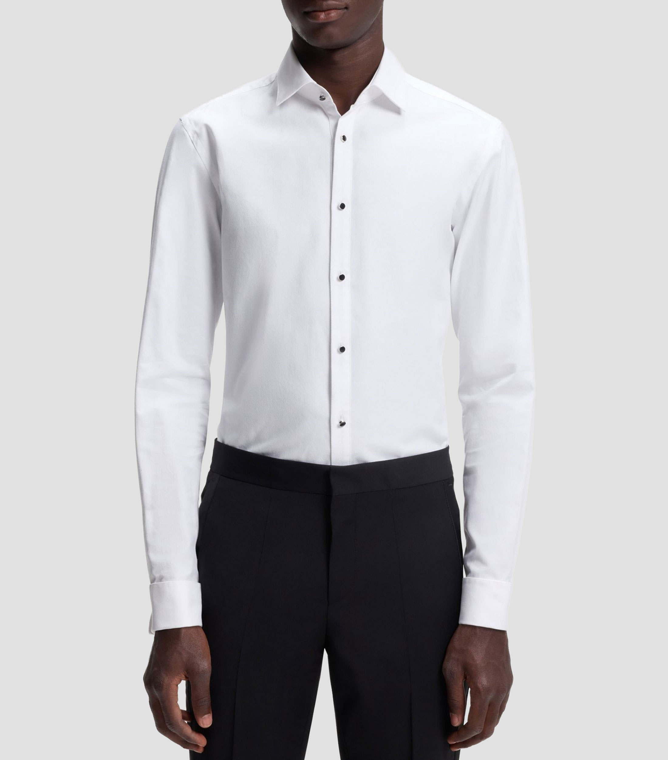 Camisa microdiseño manga larga Hombre