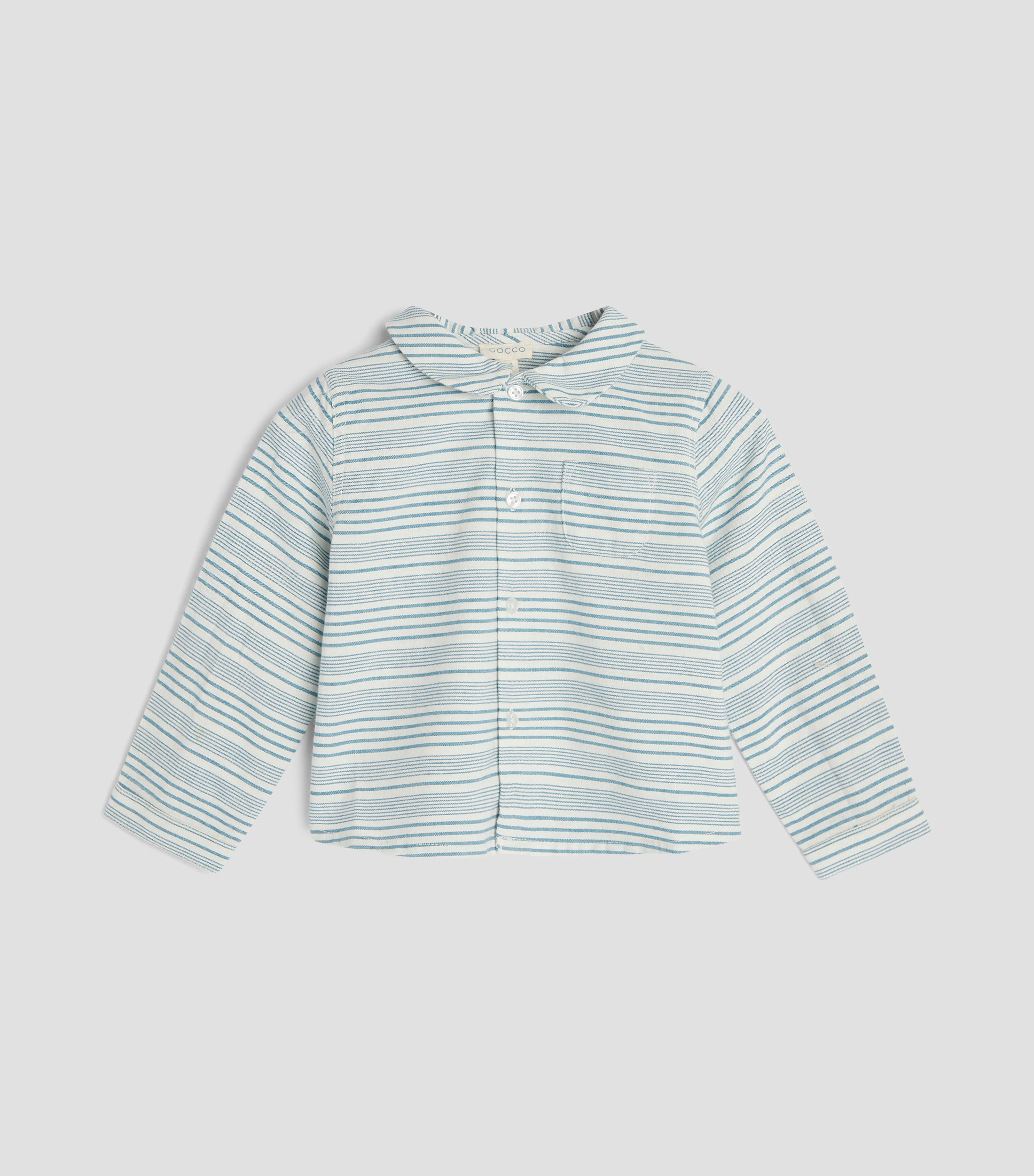 Camisa con rayas manga larga Bebé