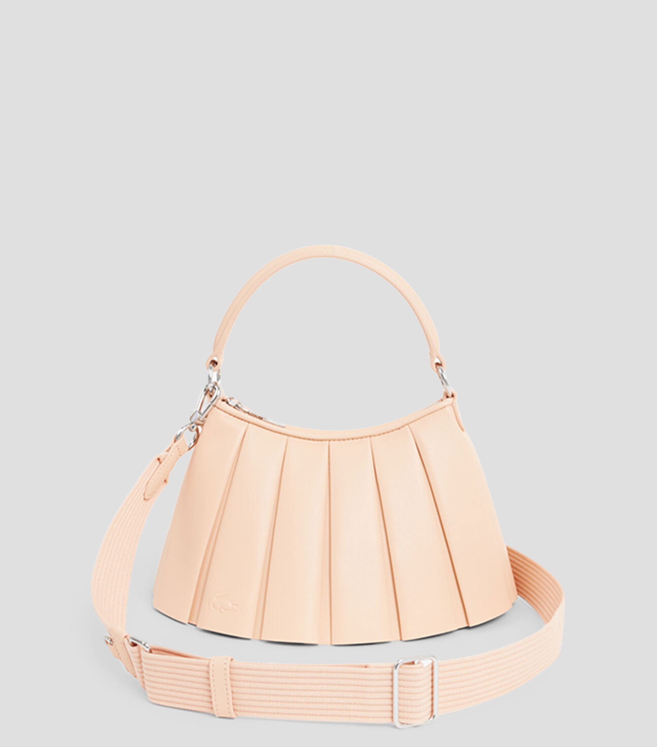 Bolsa shoulder lisa con detalle plisado Mujer