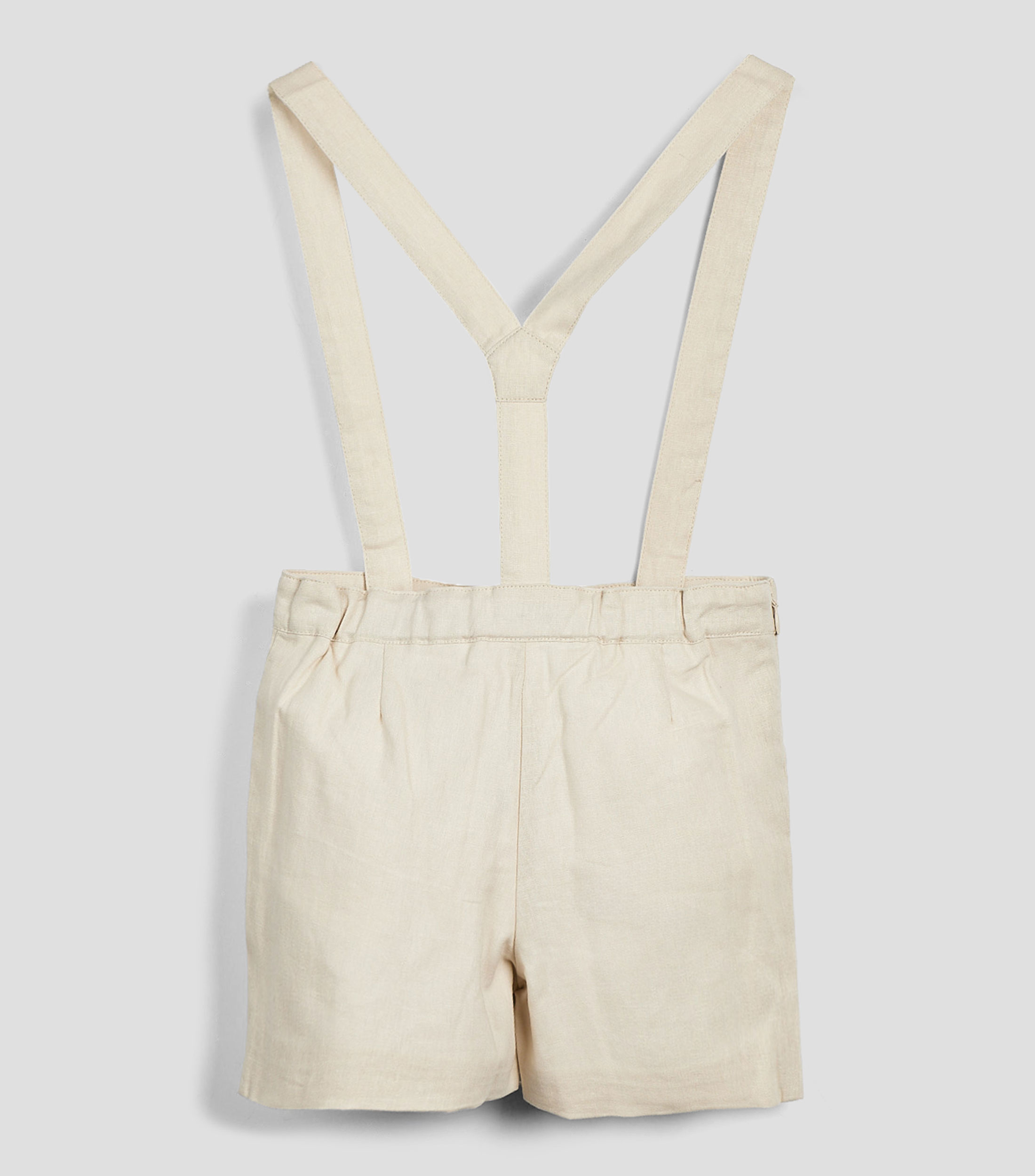 Short con tirantes liso Bebé