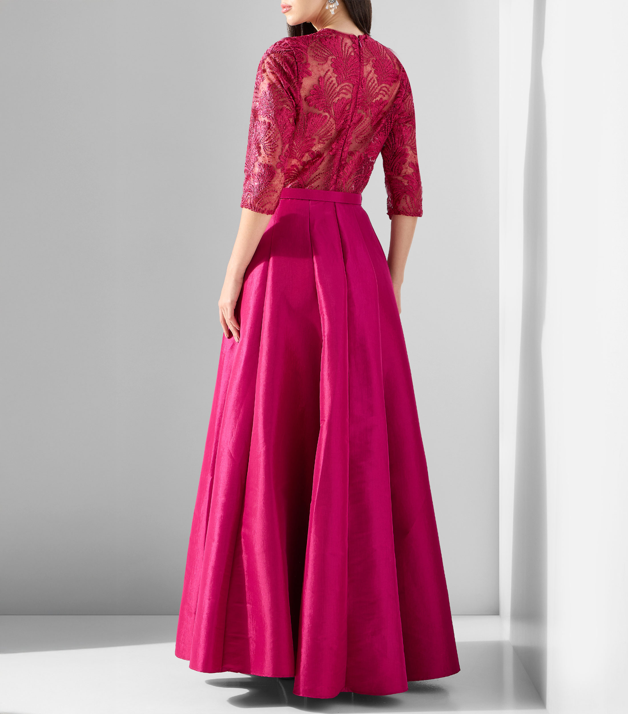 Vestido largo manga 3/4 fantasía Mujer