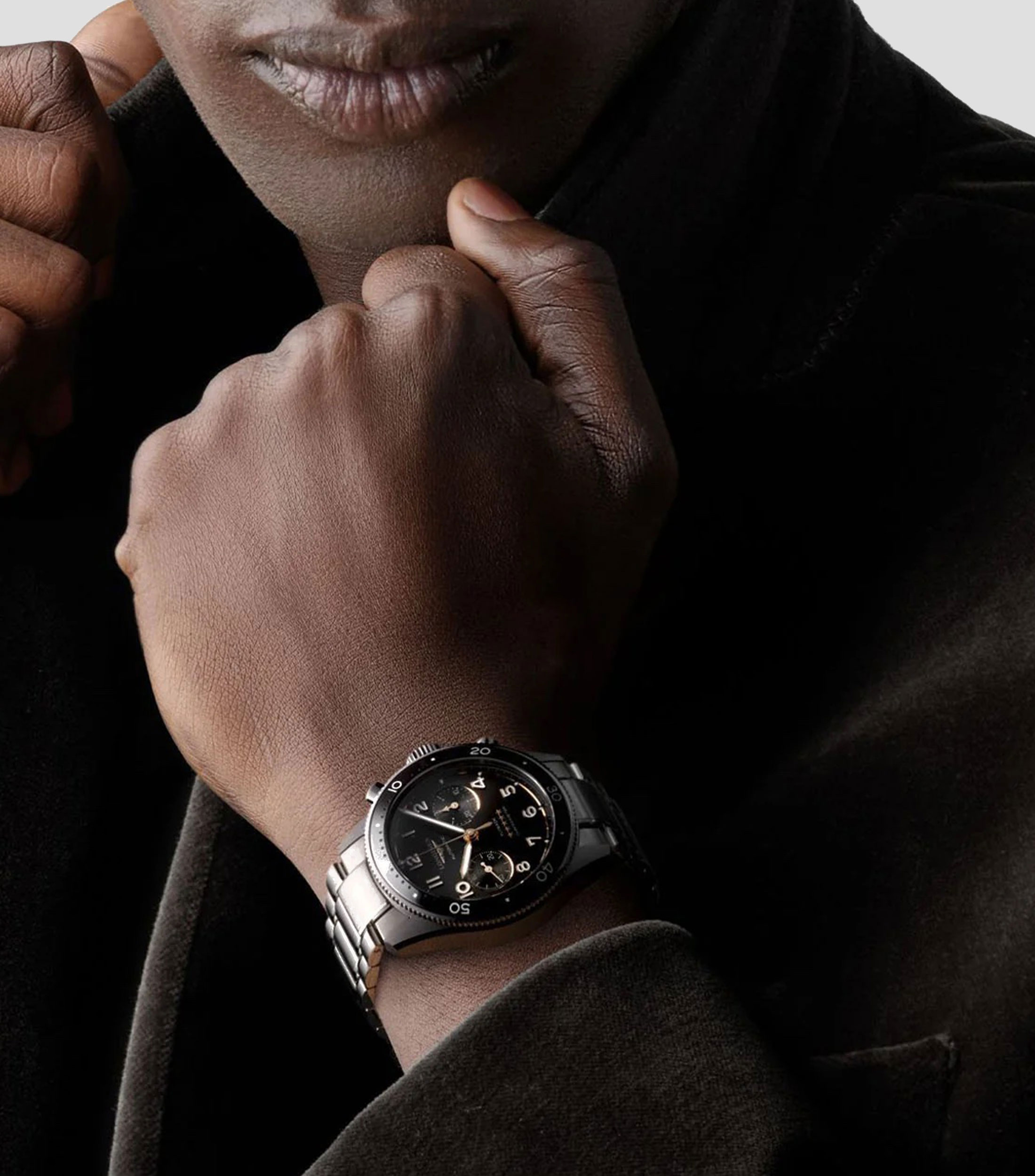 Reloj para Hombre Longines Spirit Flyback Deportivo, Negro, Plateado