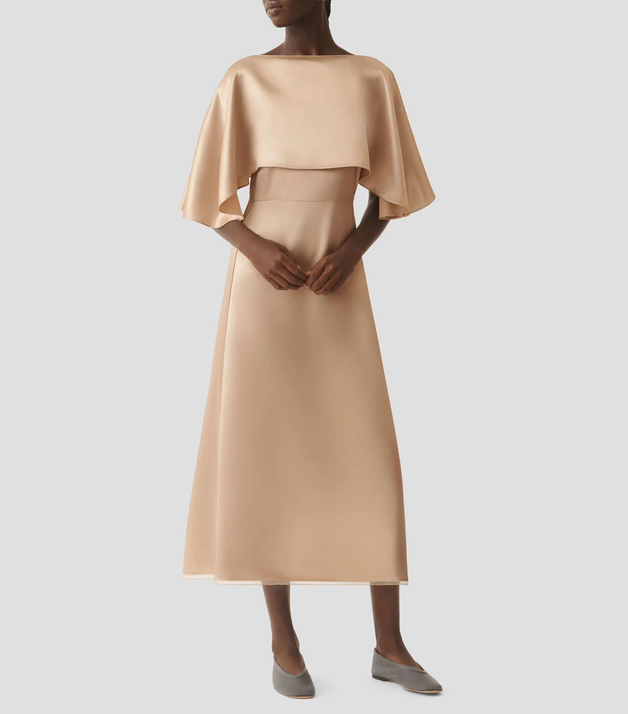 Vestido largo liso Mujer
