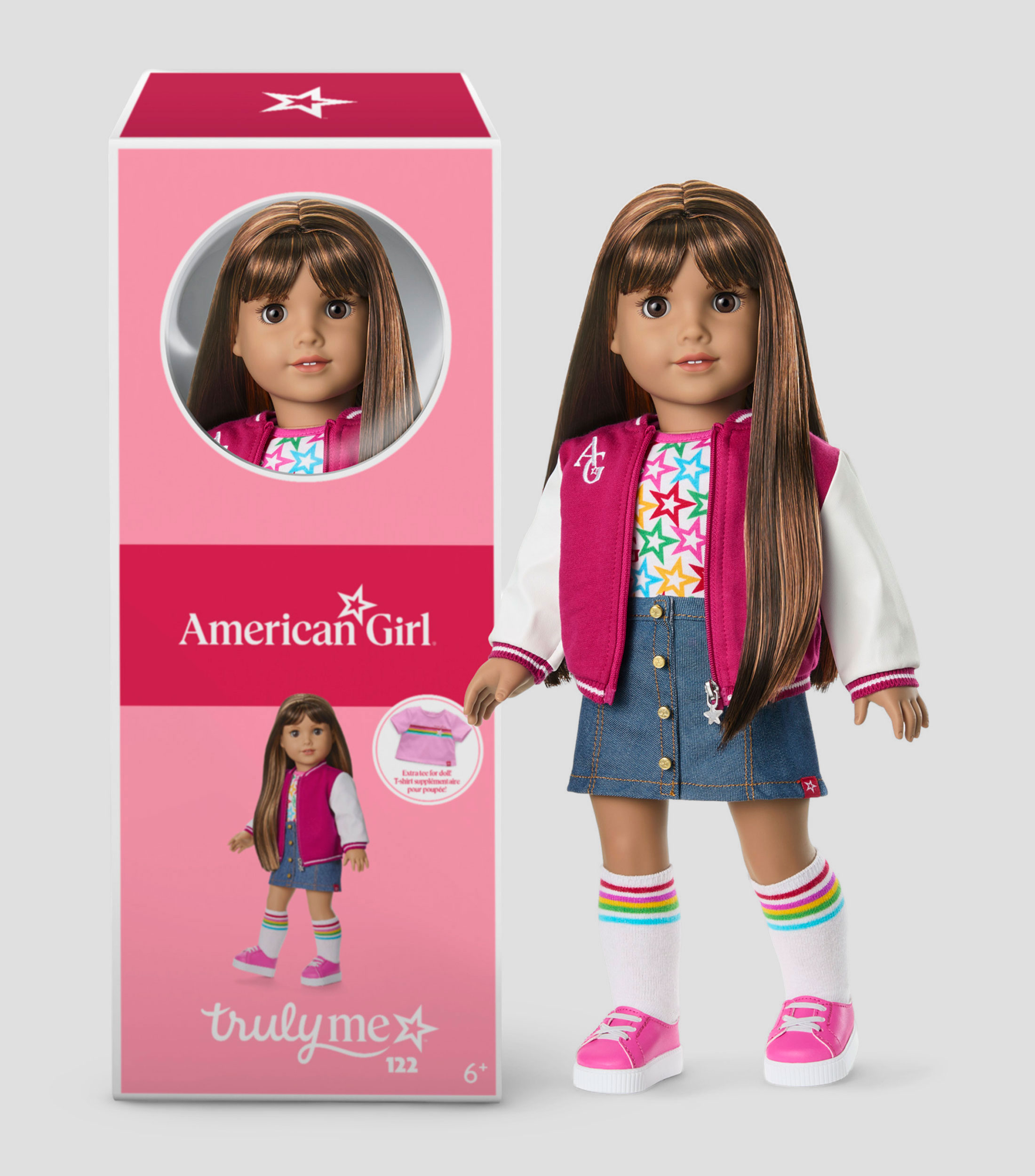 Muñeca Truly Me, cabello castaño con fleco