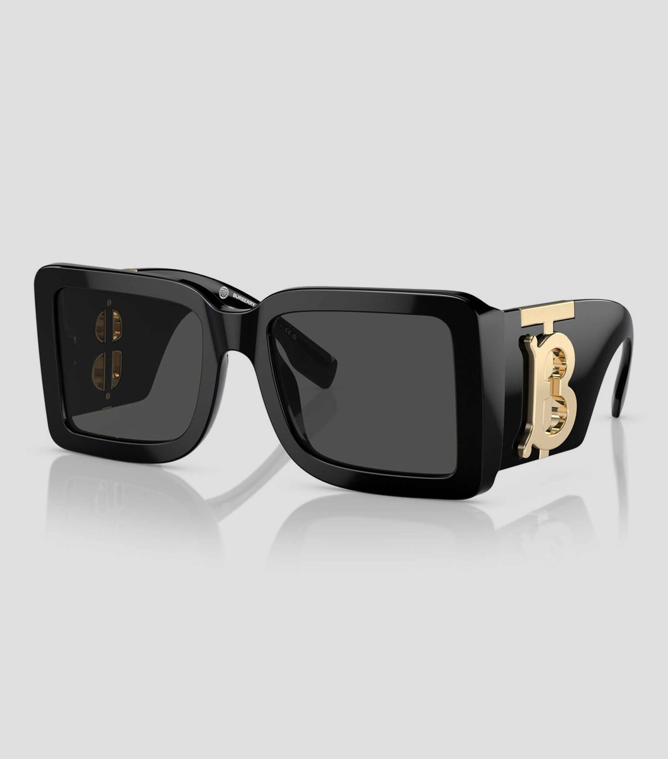 Lentes de sol cuadrados negros Mujer